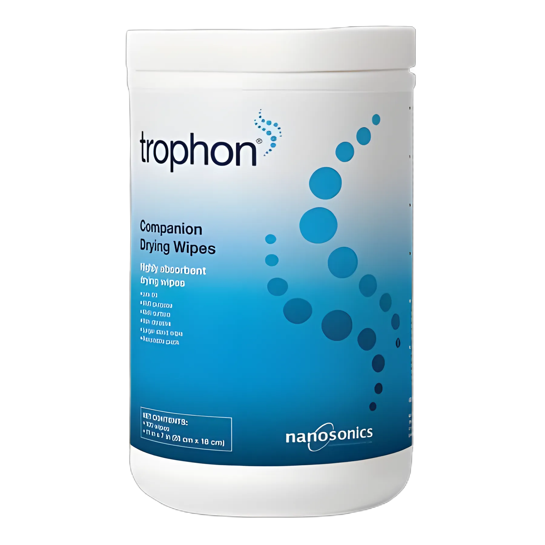 Drying Wipe trophon 100 Count For trophon®2 Ultrasound Probe