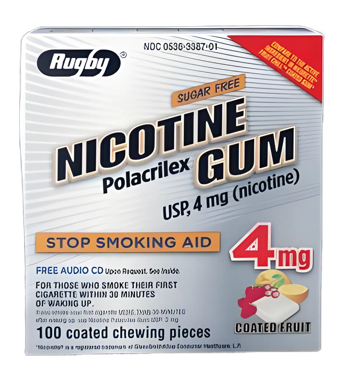 Stop Smoking Aid Rugby® 4 mg Strength Gum - 00536338701