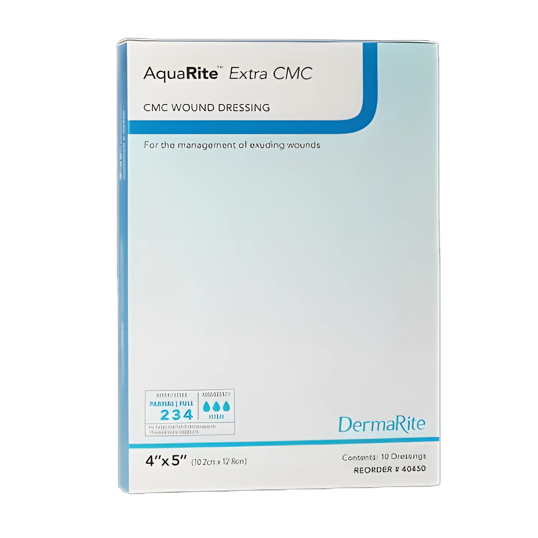 AquaRite™ Extra CMC Gelling Fiber Wound Dressing 4x5 Inch Sterile