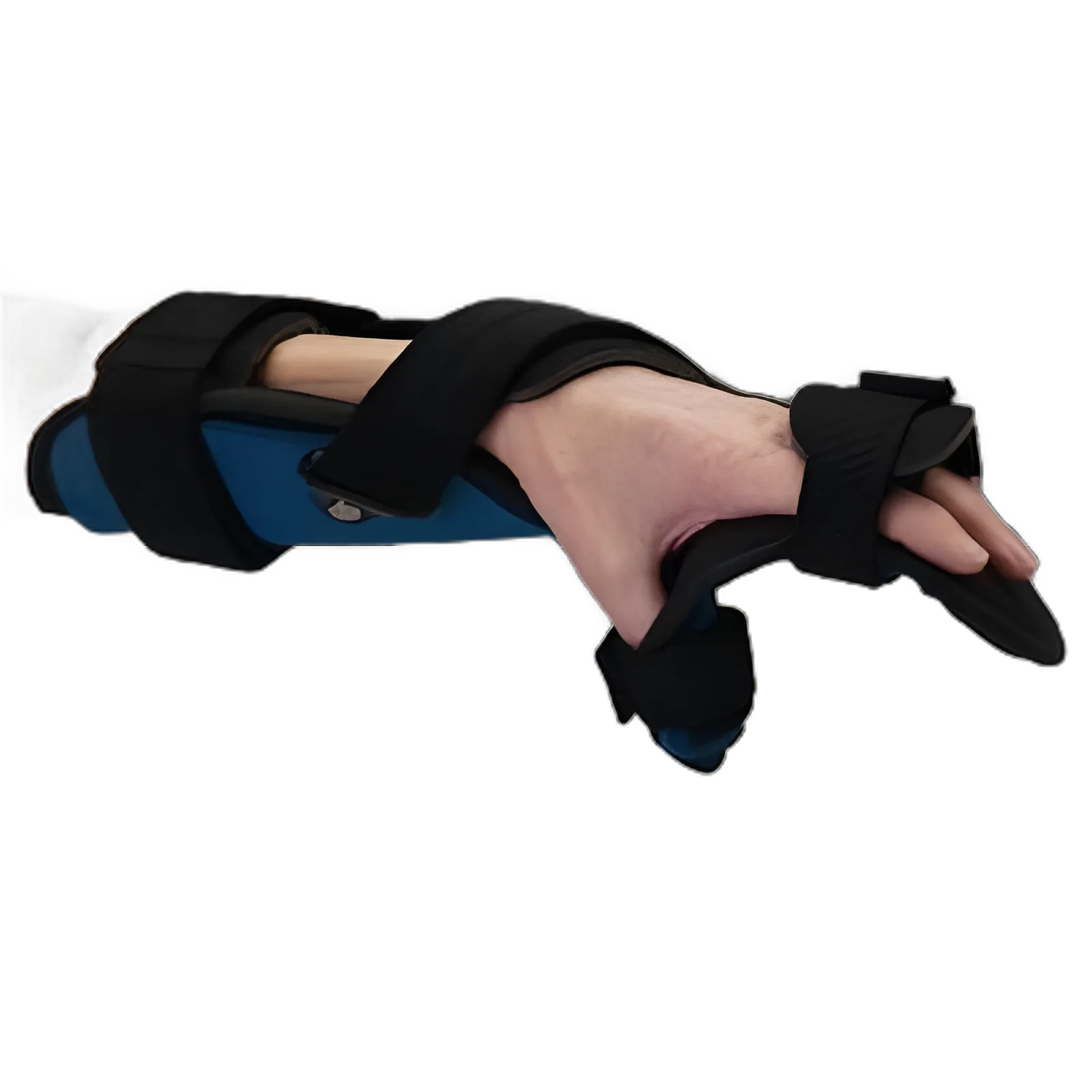 Resting Hand / Forearm Orthosis Rolyan® Advanced Aluminum / Foam / Stainless Steel Right Hand Blue Medium