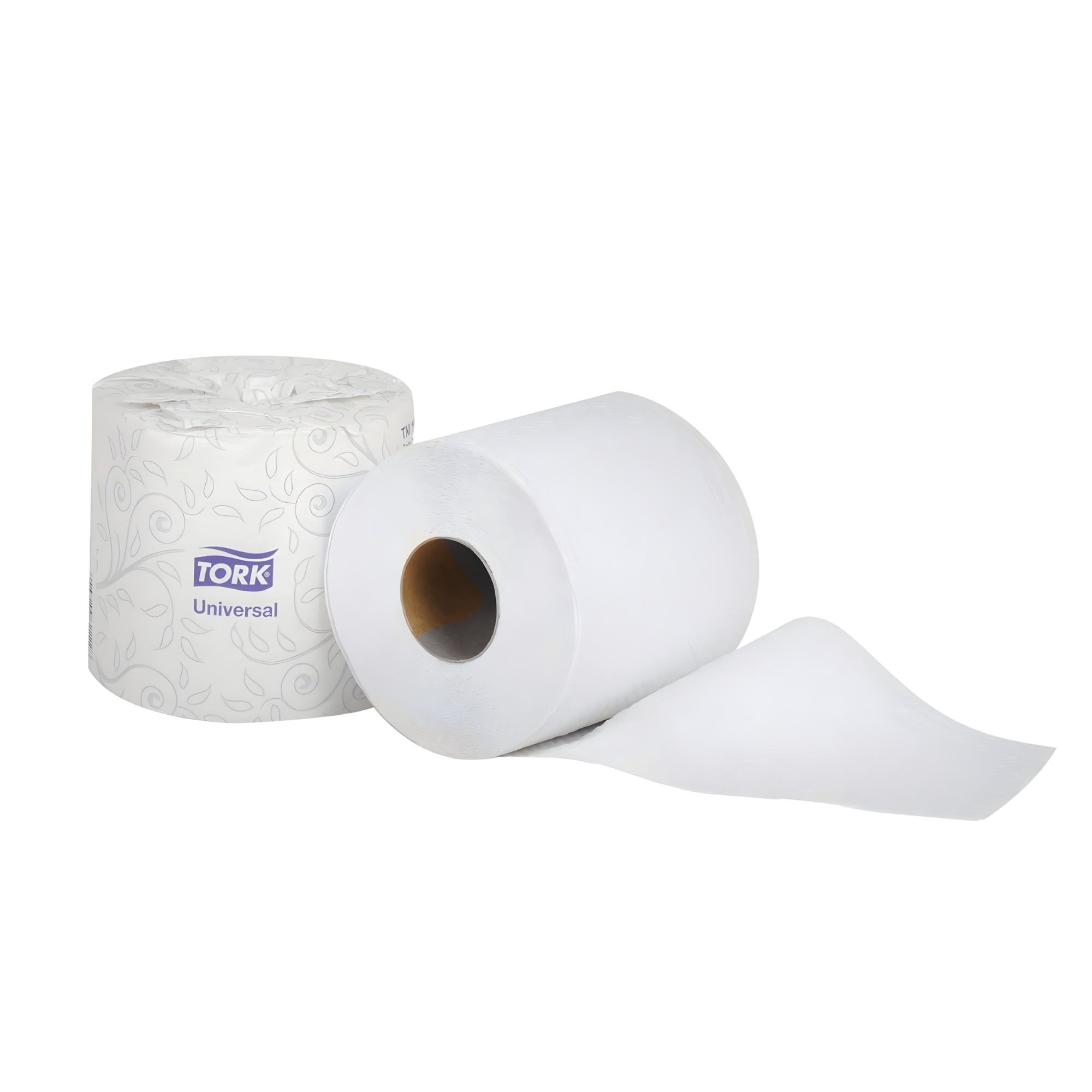 Bath Tissue Roll, Universal, White, 2-Ply, T24, 156.25ft, 4.2" x 4.4", 500 sht/rl, 48 rl/cs