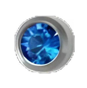Ear Piercing Stud MediStuds® Surgical Stainless Steel Sapphire September Birthstone Bezel Mount