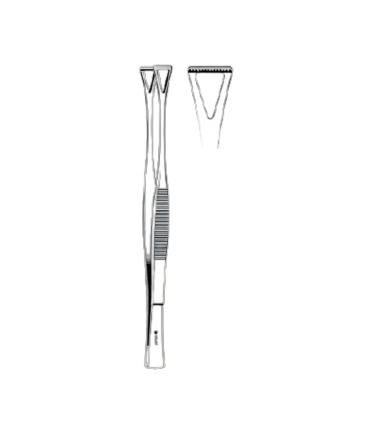 Grasping Forceps Sklar® Collin-Duval 8 Inch Length OR Grade Stainless Steel NonSterile NonLocking Thumb Handle Straight Fenestrated Serrated Tips