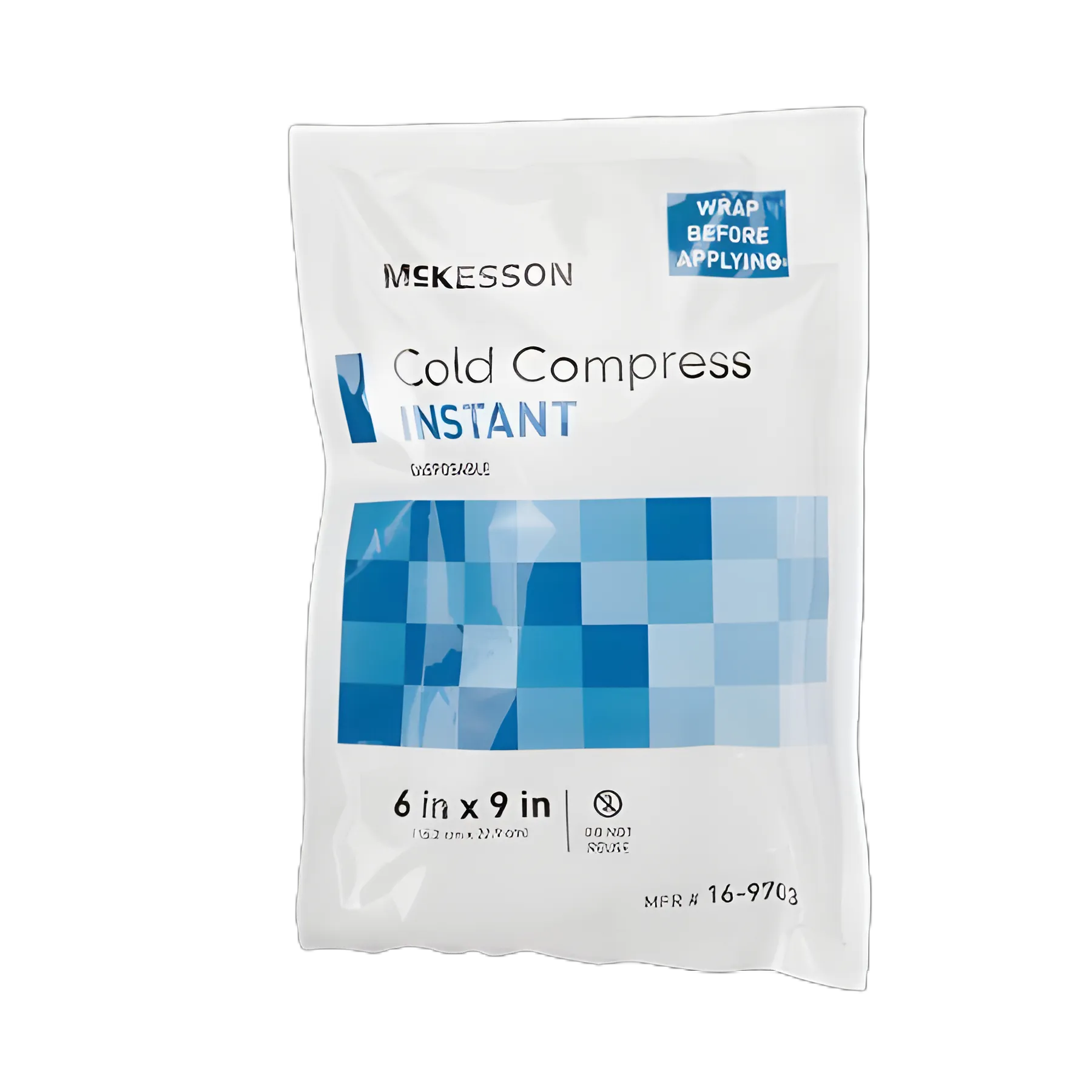 Instant Cold Pack McKesson General Purpose 6 X 9 Inch Plastic / Calcium Ammonium Nitrate / Water Disposable