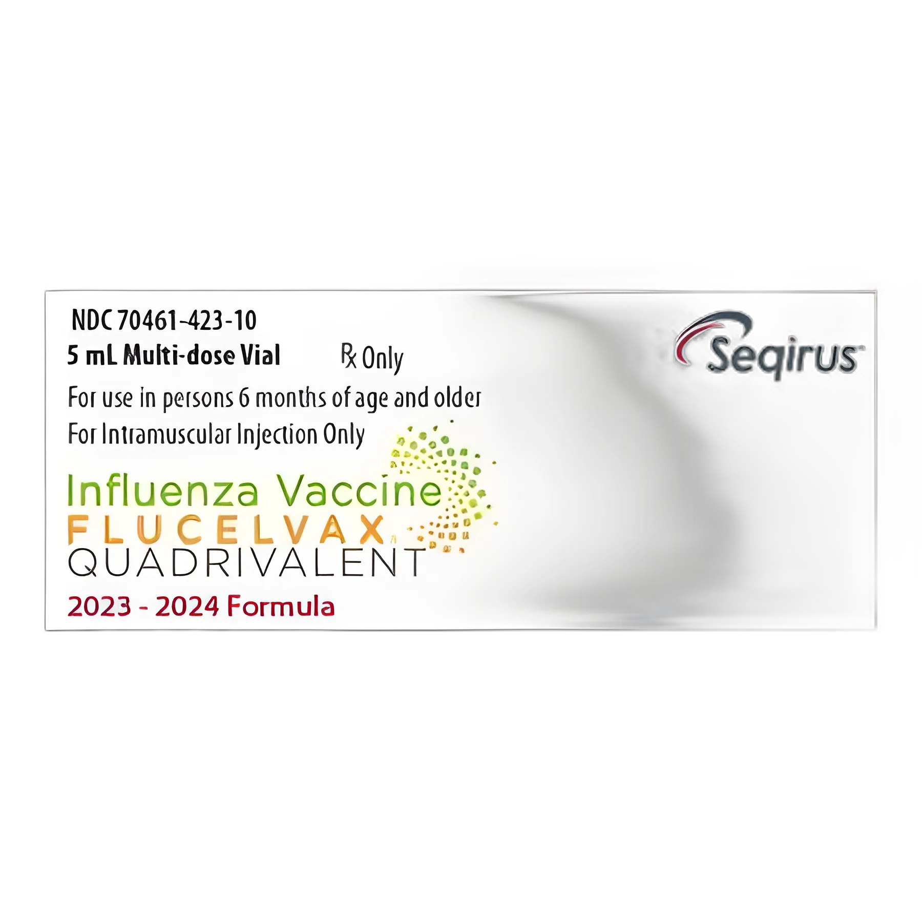 Flucelvax® Quadrivalent 2023 - 2024 Flu Vaccine 60 mcg / 0.5 mL Indicated for People 6 Months of Age and Older Multiple-Dose Vial 5 mL