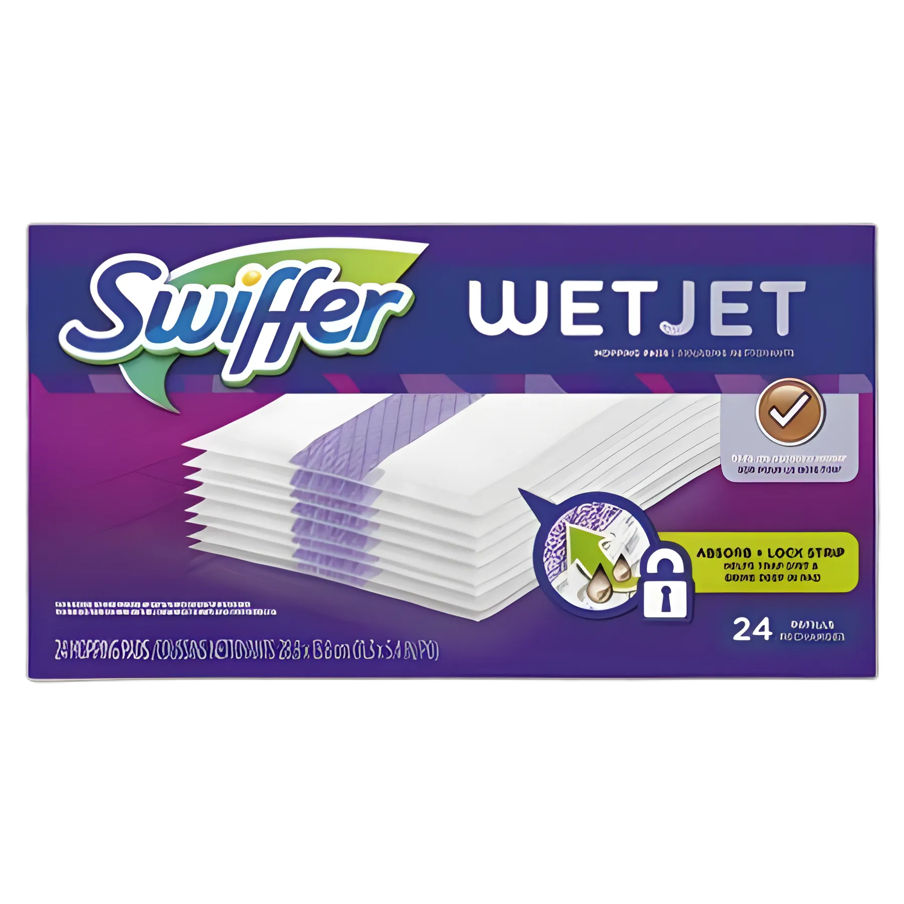 WetJet System Refill Cloths, 11.3" x 5.4", White, 24/Box, 4/Carton