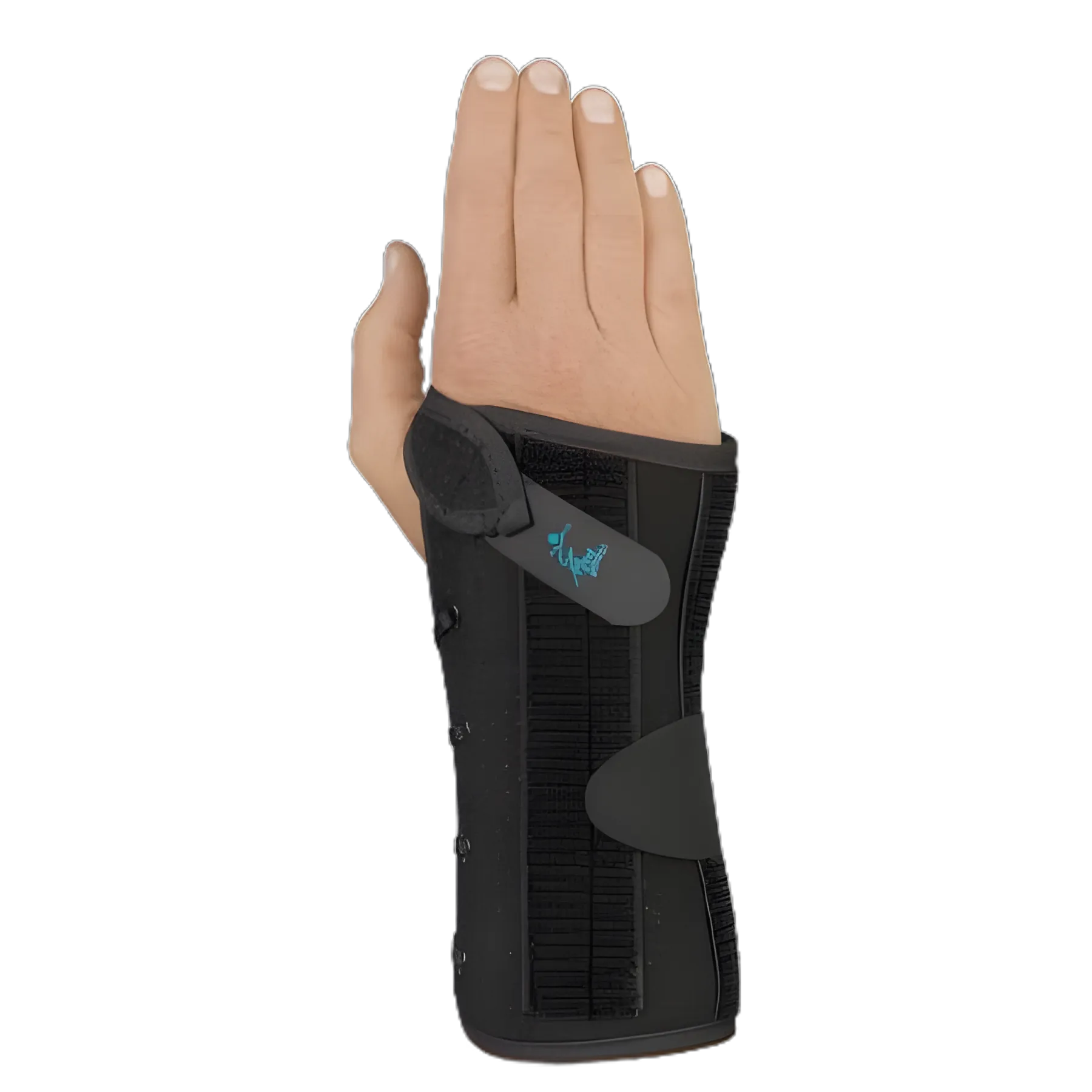 Wrist Lacer II 2X-Large Right Hand Wrist Brace in Black - Aluminum/Felt/Suede for Carpal Tunnel & Sprains