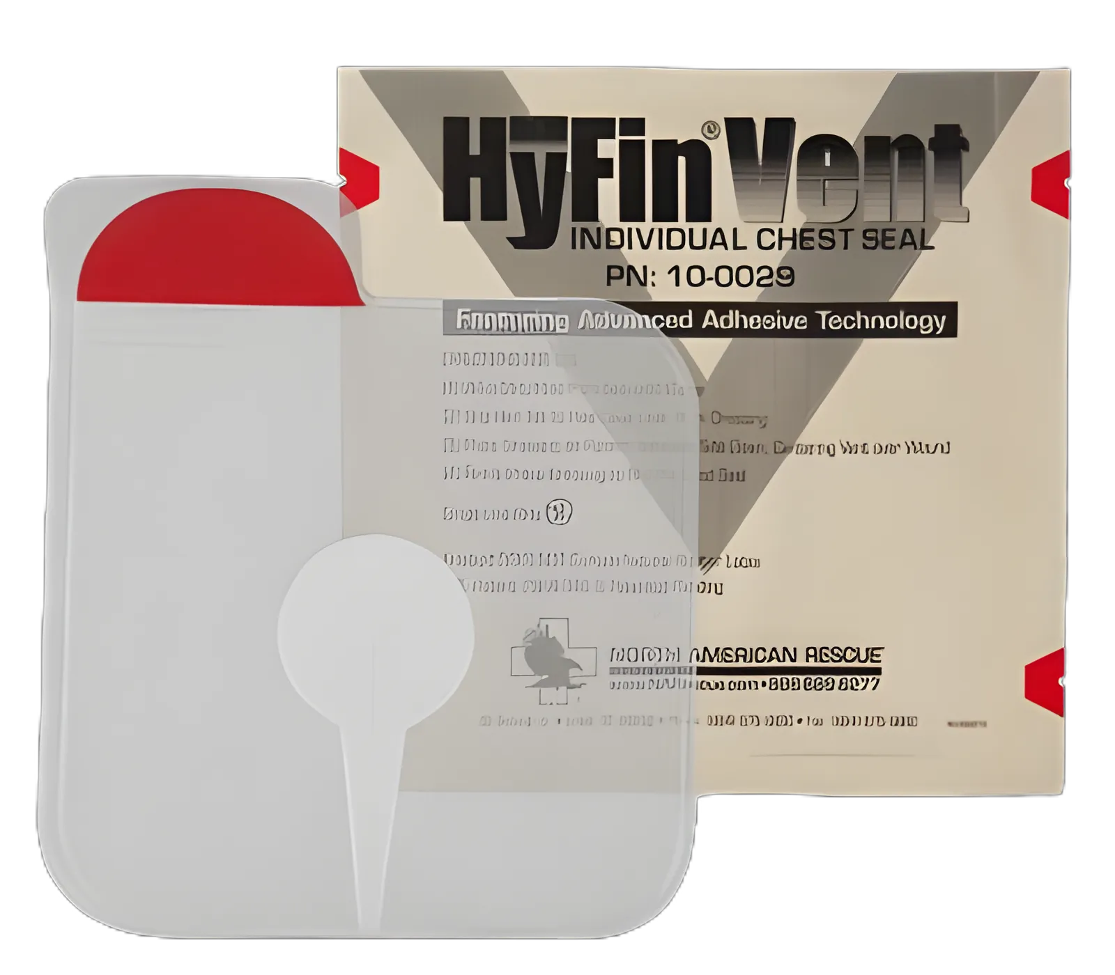 Chest Wound Seal HyFin® Individual 6 X 6 Inch 1 per Pack NonSterile