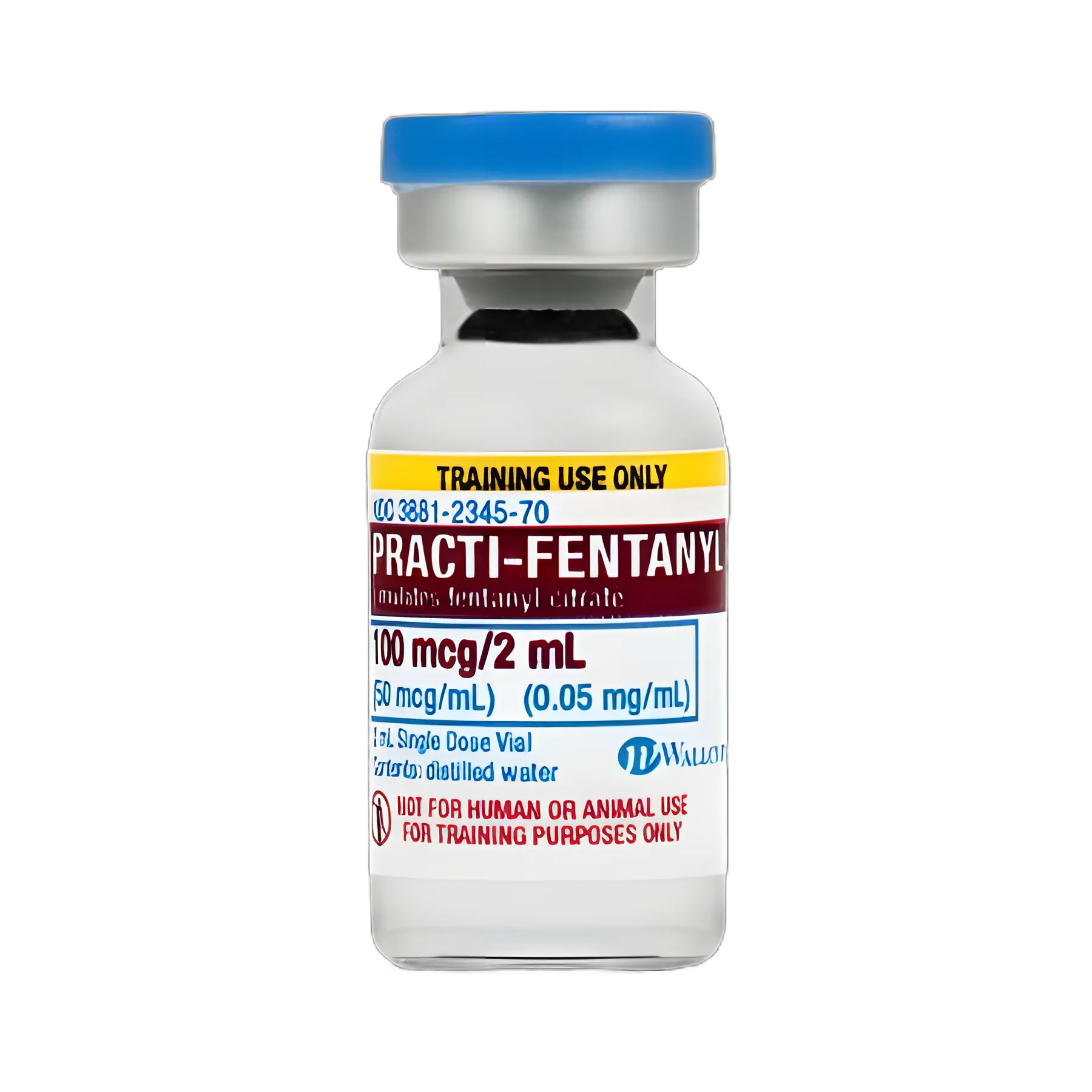 Wallcur Practi-Fentanyl Simulation Vial for Clinical Training - 100mcg/2mL