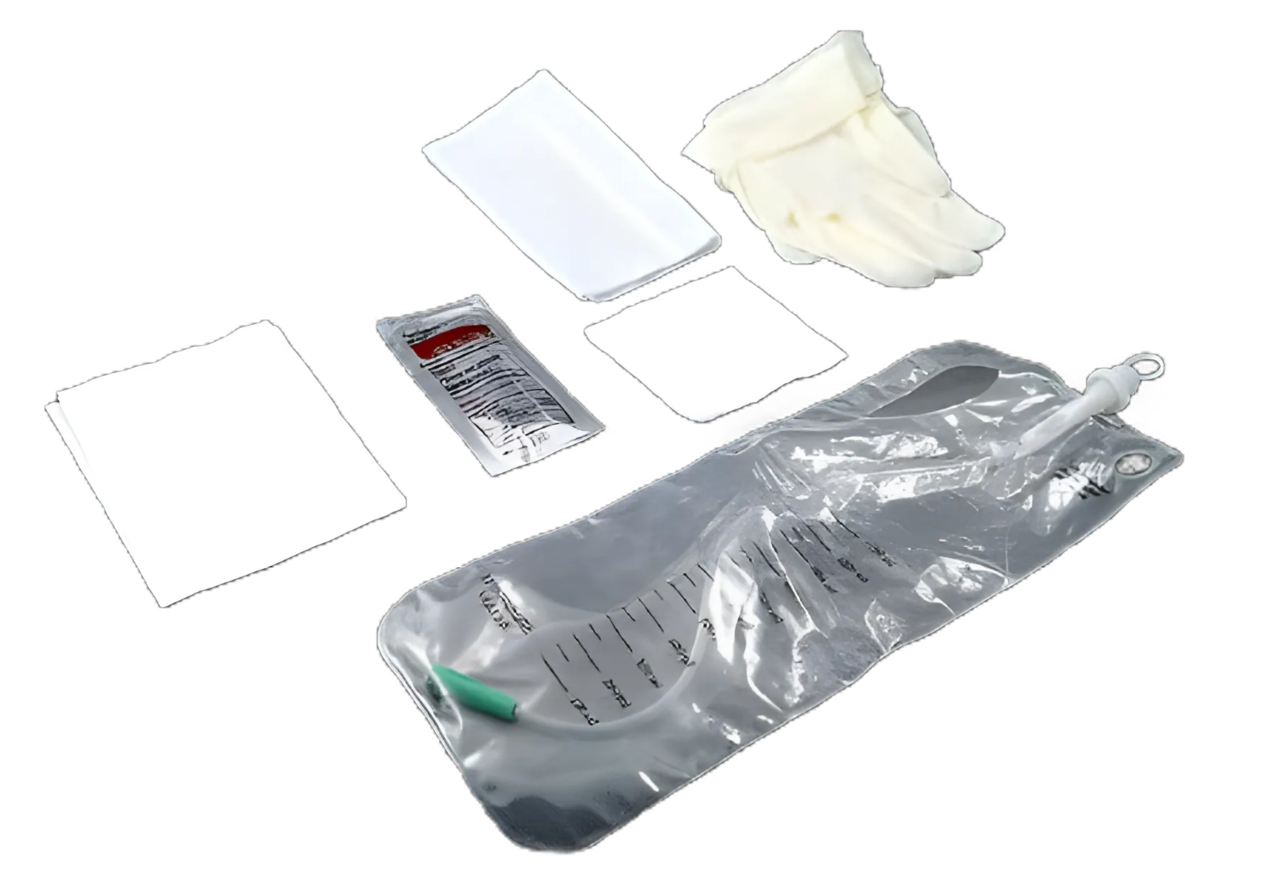 Intermittent Closed System Catheter Tray AMSure® R-Polished Closed System / Urethral 16 Fr. Without Balloon PVC