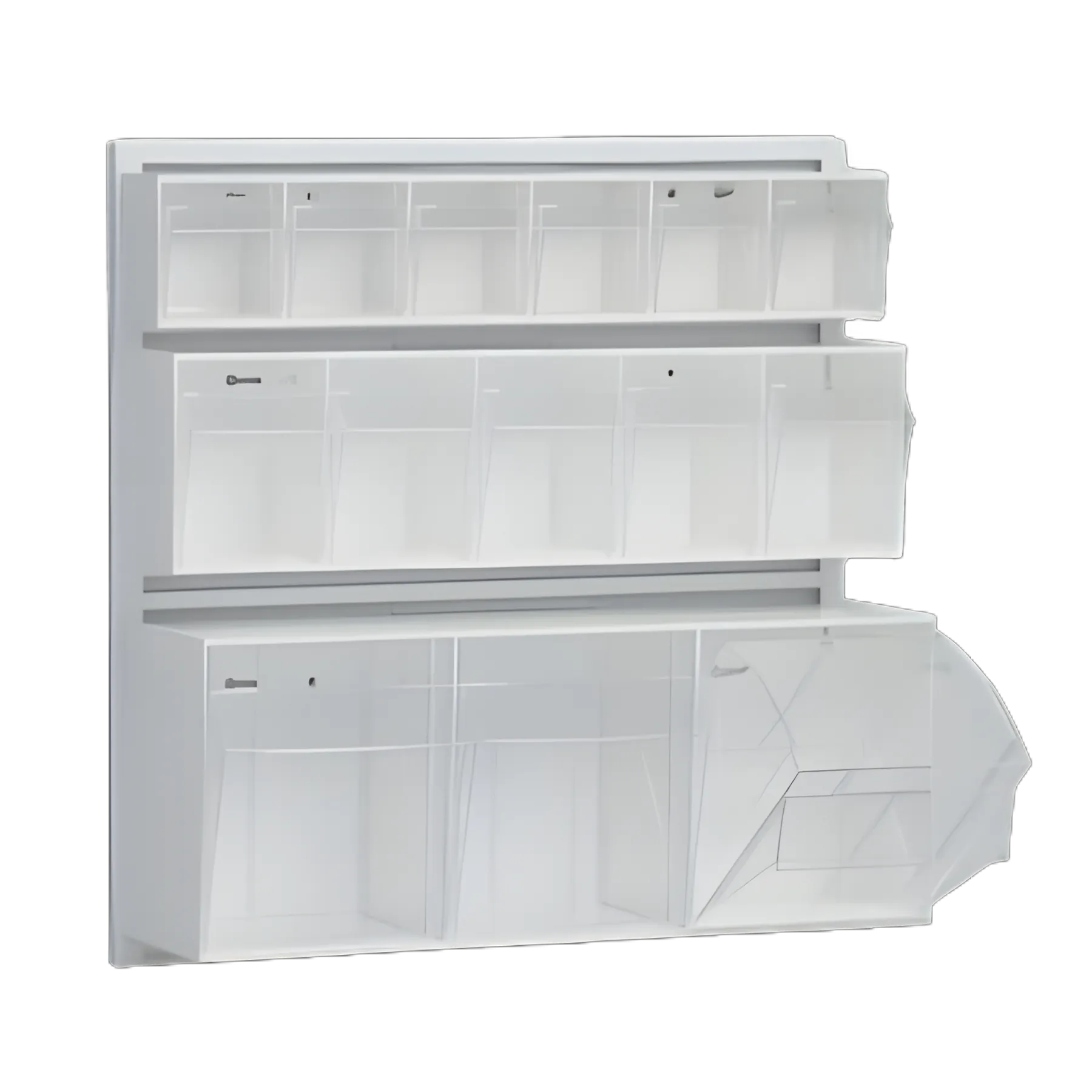 Tilt Front Bin Clear Plastic 5-1/4 X 6-1/2 X 23-1/2 Inch