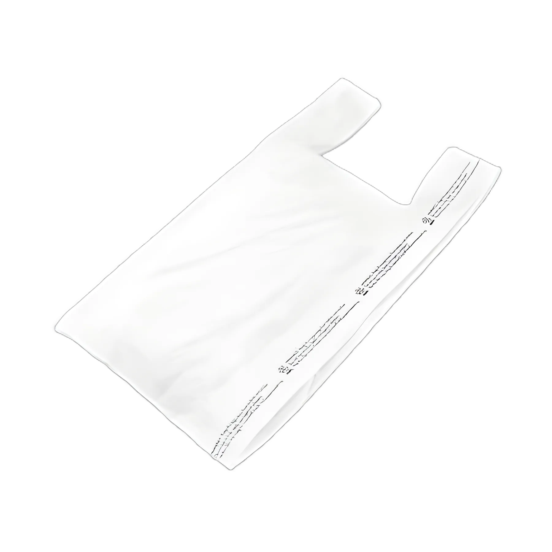 HDPE Open Ended Handle Bag for Medical Supplies 6 X 10 X 21 Inch 0.5 mil