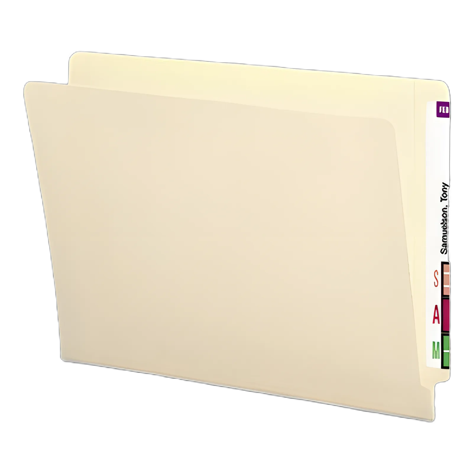 Antimicrobial End Tab Folders, Letter Size, 0.75" Expansion, Manila - 100/Box