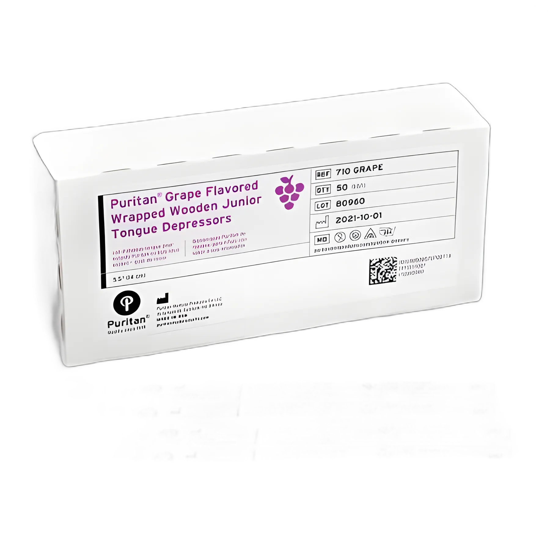 Tongue Depressor Puritan® 5-1/2 Inch Length Wood - 710 GRAPE