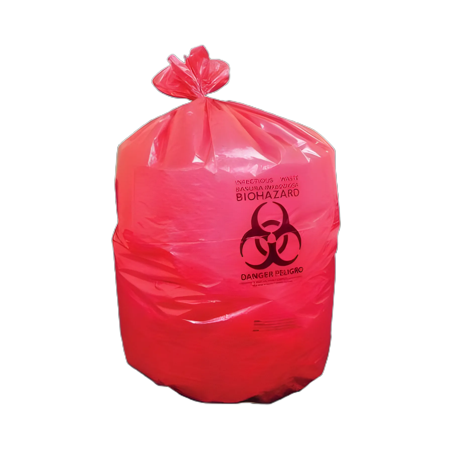 Infectious Waste Bag 40 to 45 gal. Red Bag Plastic 40 X 46 Inch