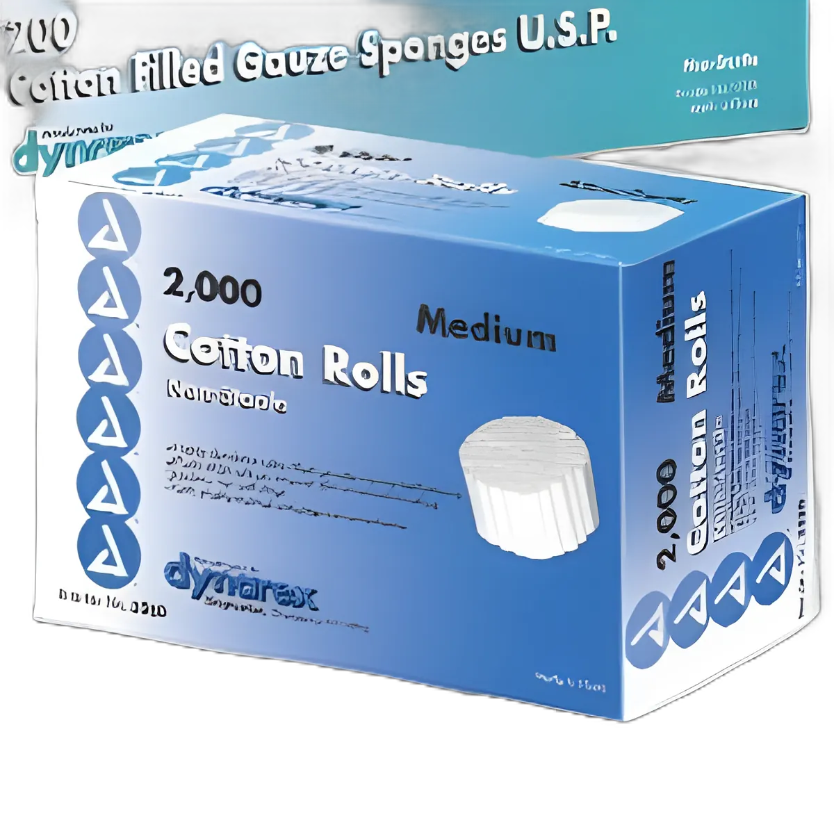 Cotton Dental Roll Dynarex® 3/8 X 1/5 Inch 200 per Pack NonSterile Roll Shape