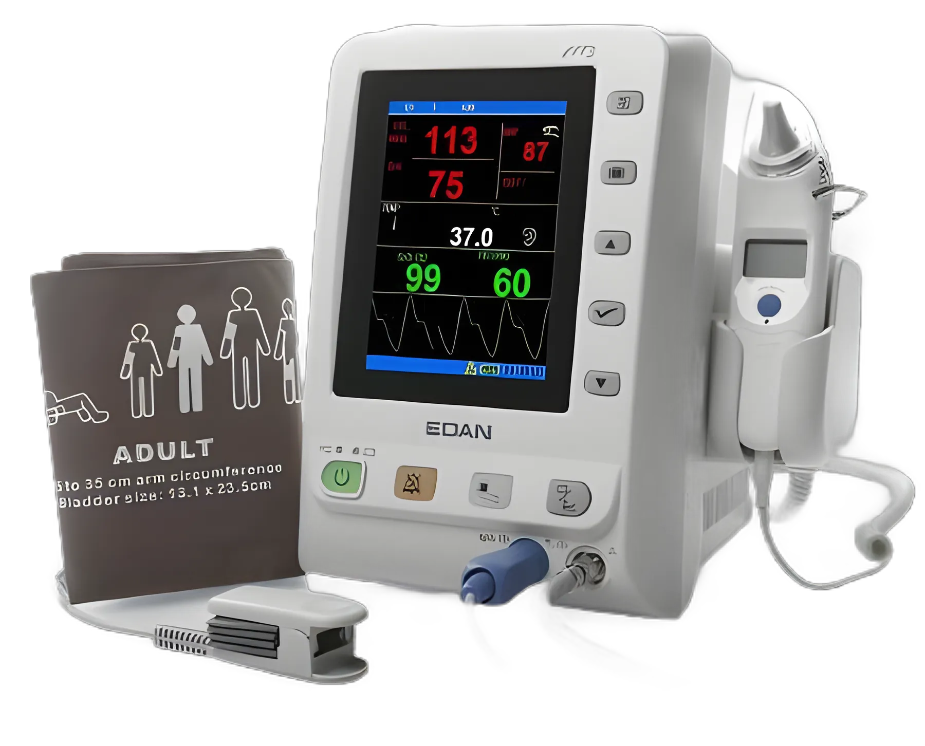 Edan® M3 Vital Signs Monitor: NIBP, SpO2, & Temperature Measurement