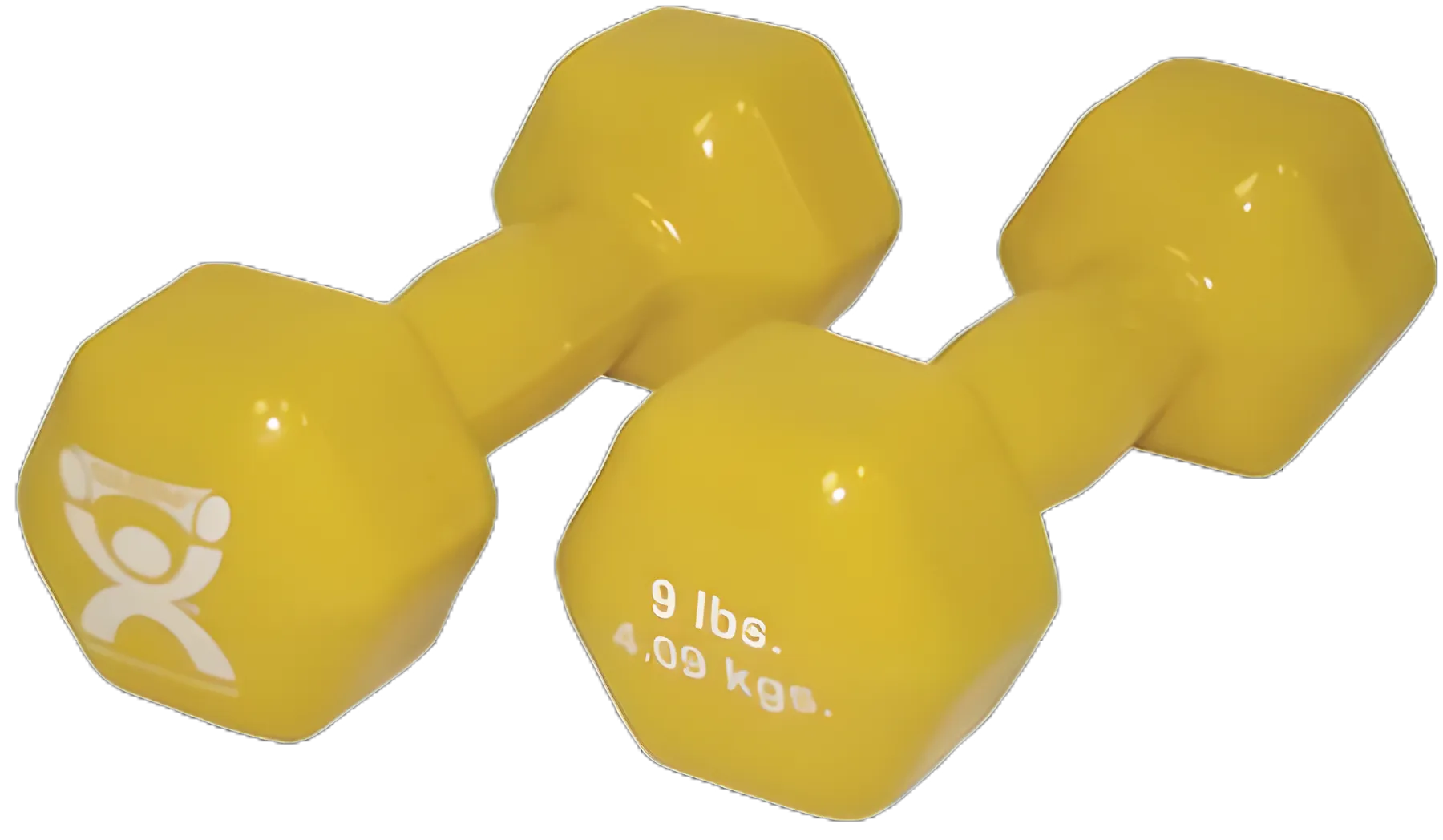 CanDo® Hexagonal Dumbbell Pair 9 lbs - Vinyl Coated for Physical Therapy & Rehabilitation