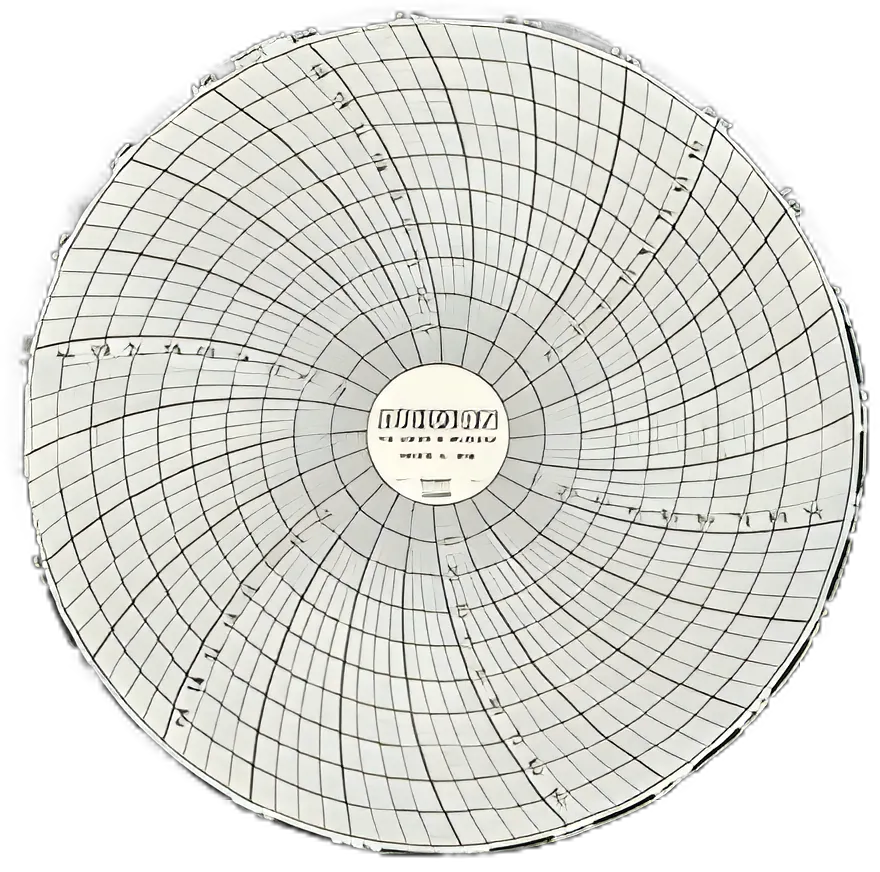 24-Hour Temperature Recording Chart Dickson™ Pressure Sensitive Paper 6 Inch Diameter Gray Grid