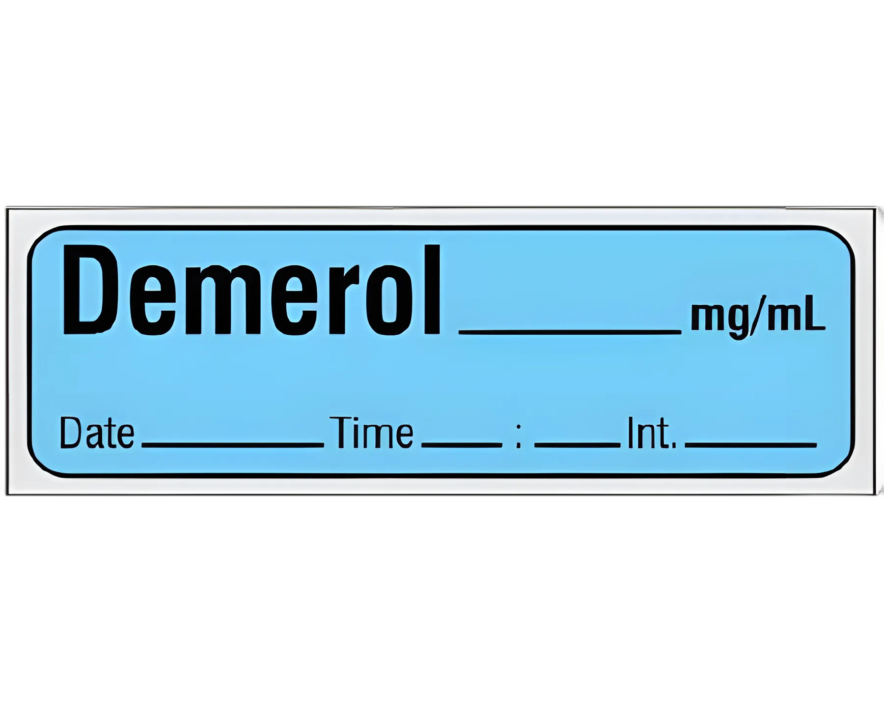 Shamrock Anesthesia Drug Labels for DEMEROL - Blue 1/2 X 1 Inch