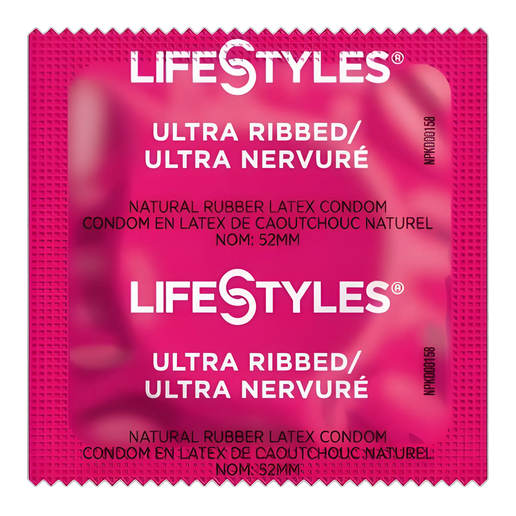 Condom Lifestyles® Ultra Ribbed Lubricated One Size Fits Most 1,008 per Case