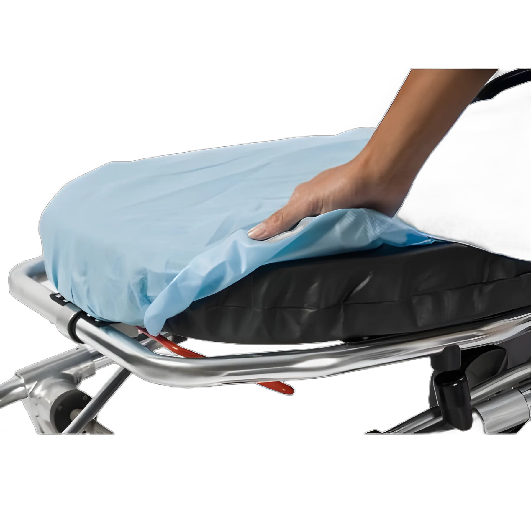 Stretcher Sheet Graham Medical® Fitted Sheet 30 X 72 Inch Blue Nonwoven Fabric Disposable