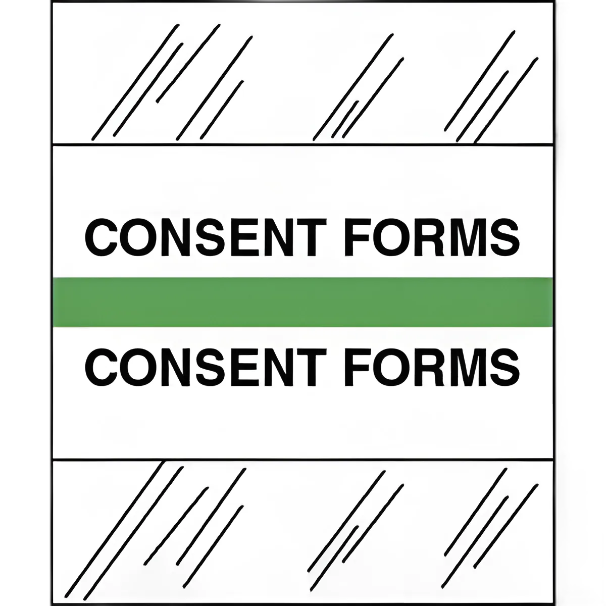 Tabbies Index Tabs for Patient Consent Forms 1/2 X 1-1/4 Inch