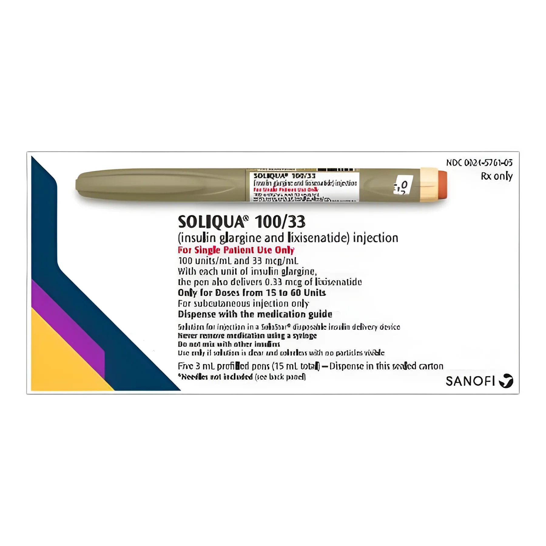 Soliqua® 100/33 Insulin Glargine and Lixisenatide Injection: Prefilled SoloStar® Pen for Diabetes Management