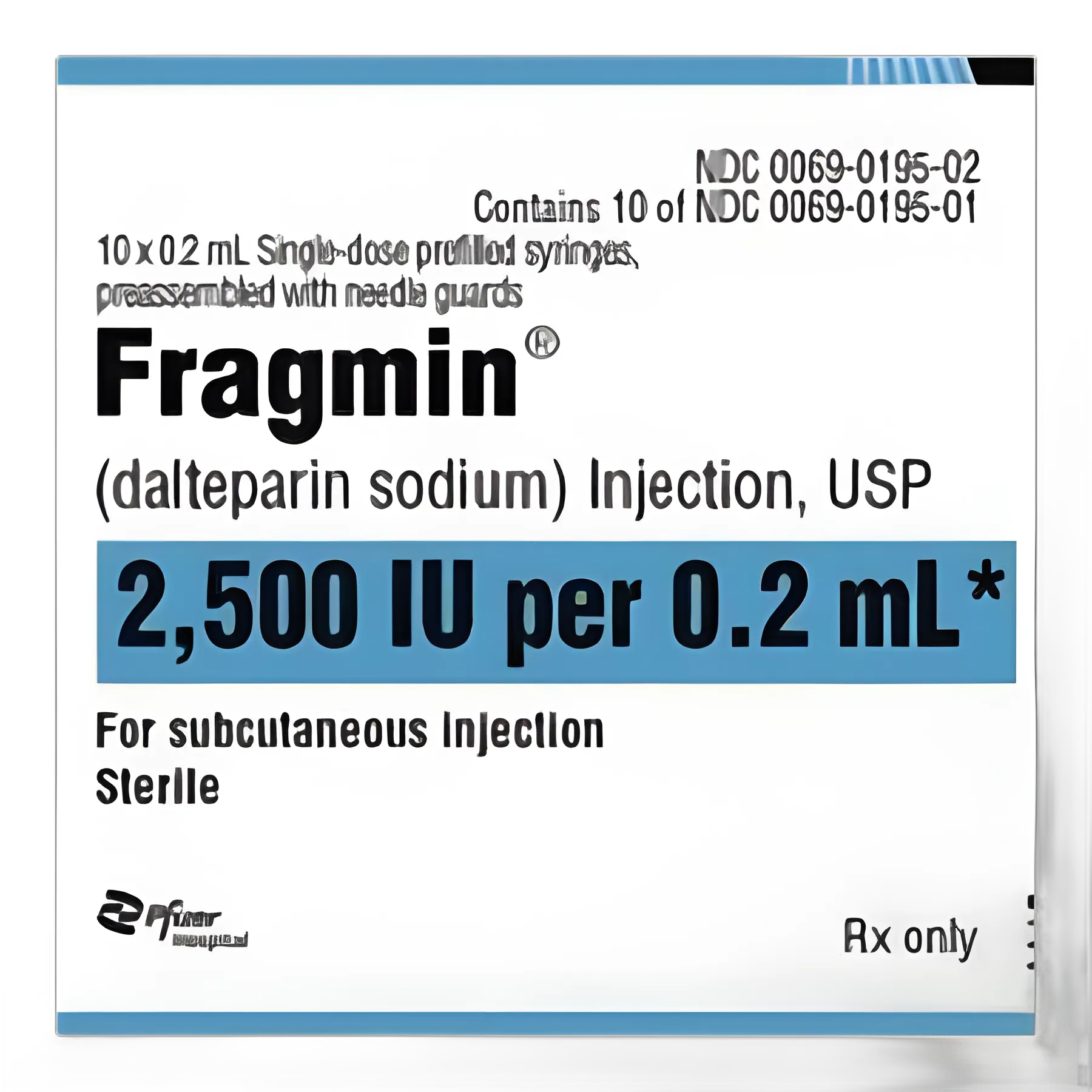 FRAGMIN Dalteparin Sodium 2,500 U/0.2 mL Prefilled Syringe - Anticoagulant Injection