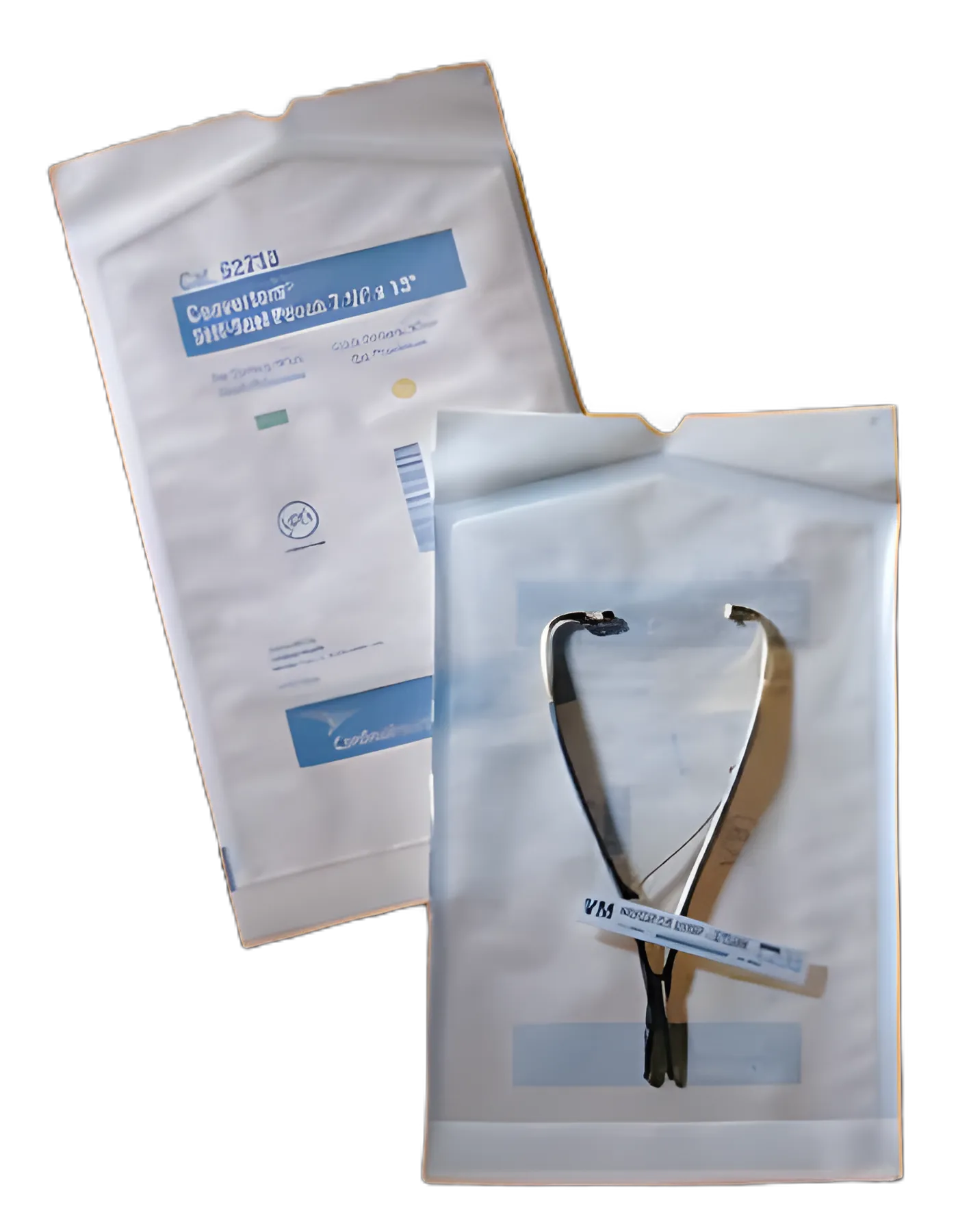 Sterilization Pouch Ethylene Oxide (EO) Gas / Steam 3-1/2 X 8 Inch Transparent / White Self Seal Paper / Film