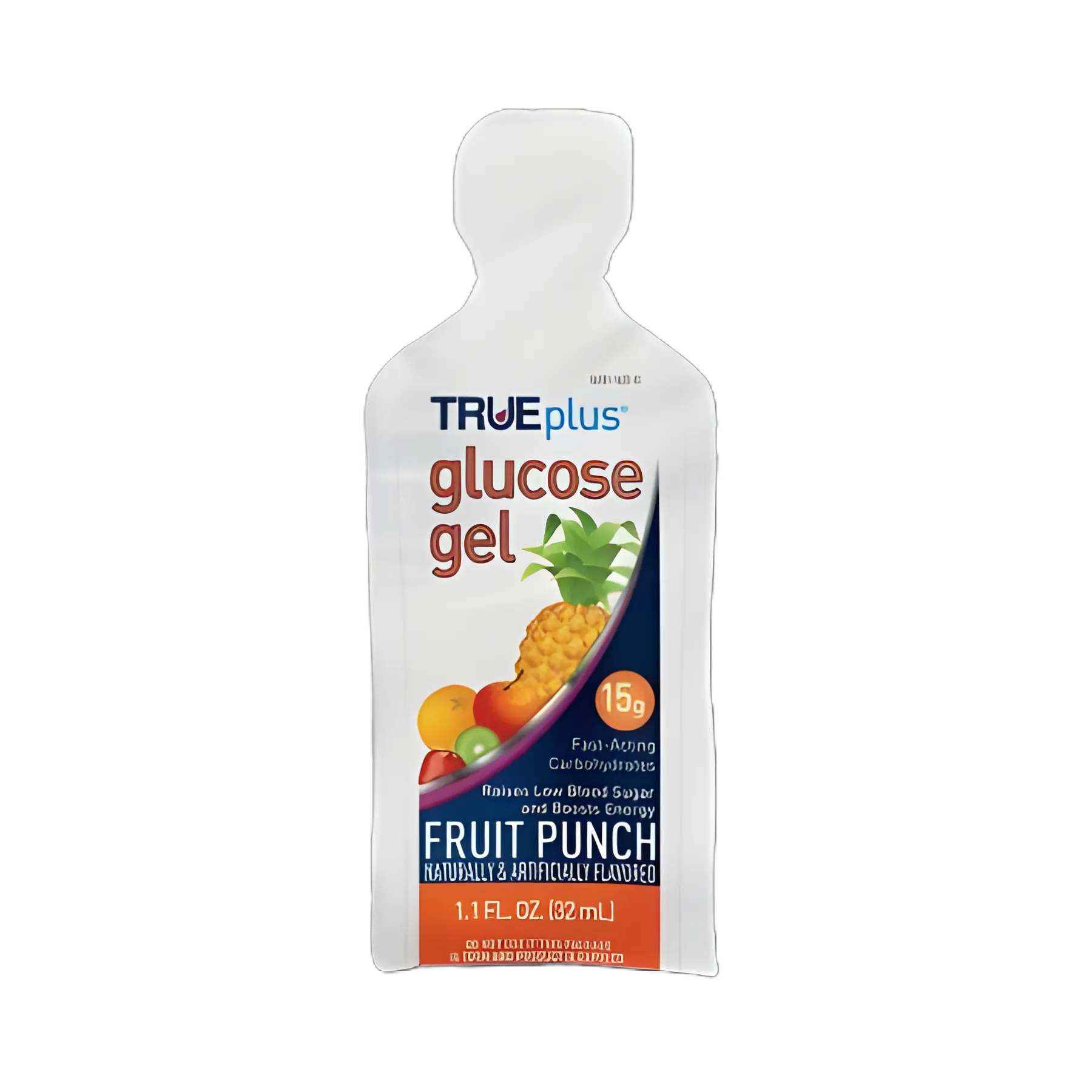 TRUEplus™ Glucose Supplement Gel 15g - Fruit Punch Flavor for Hypoglycemia Management