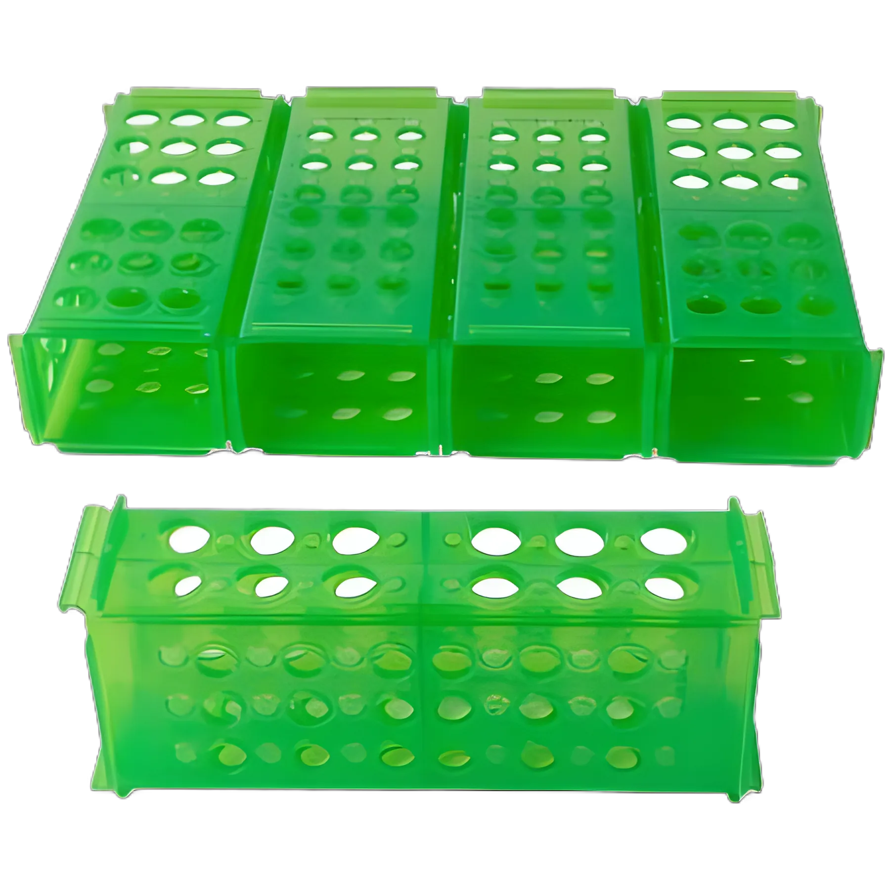 Versatile 4-Way Test Tube Rack for Clinical Laboratories - 60 Place, Compatible with Multiple Tube Sizes
