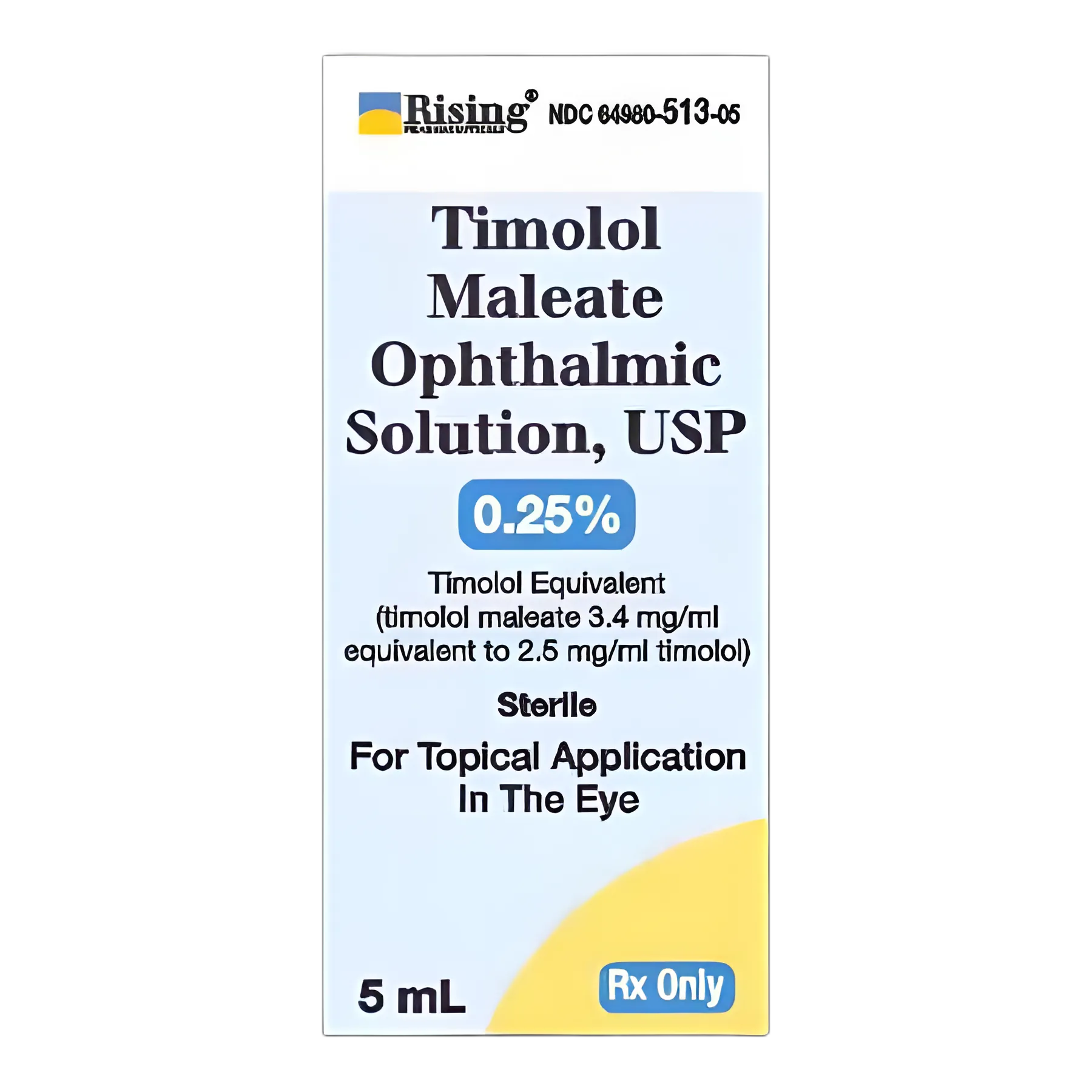 Timolol Maleate 0.25% Ophthalmic Solution | 5 mL Dropper Bottle | Beta-Blocker for Eye Conditions
