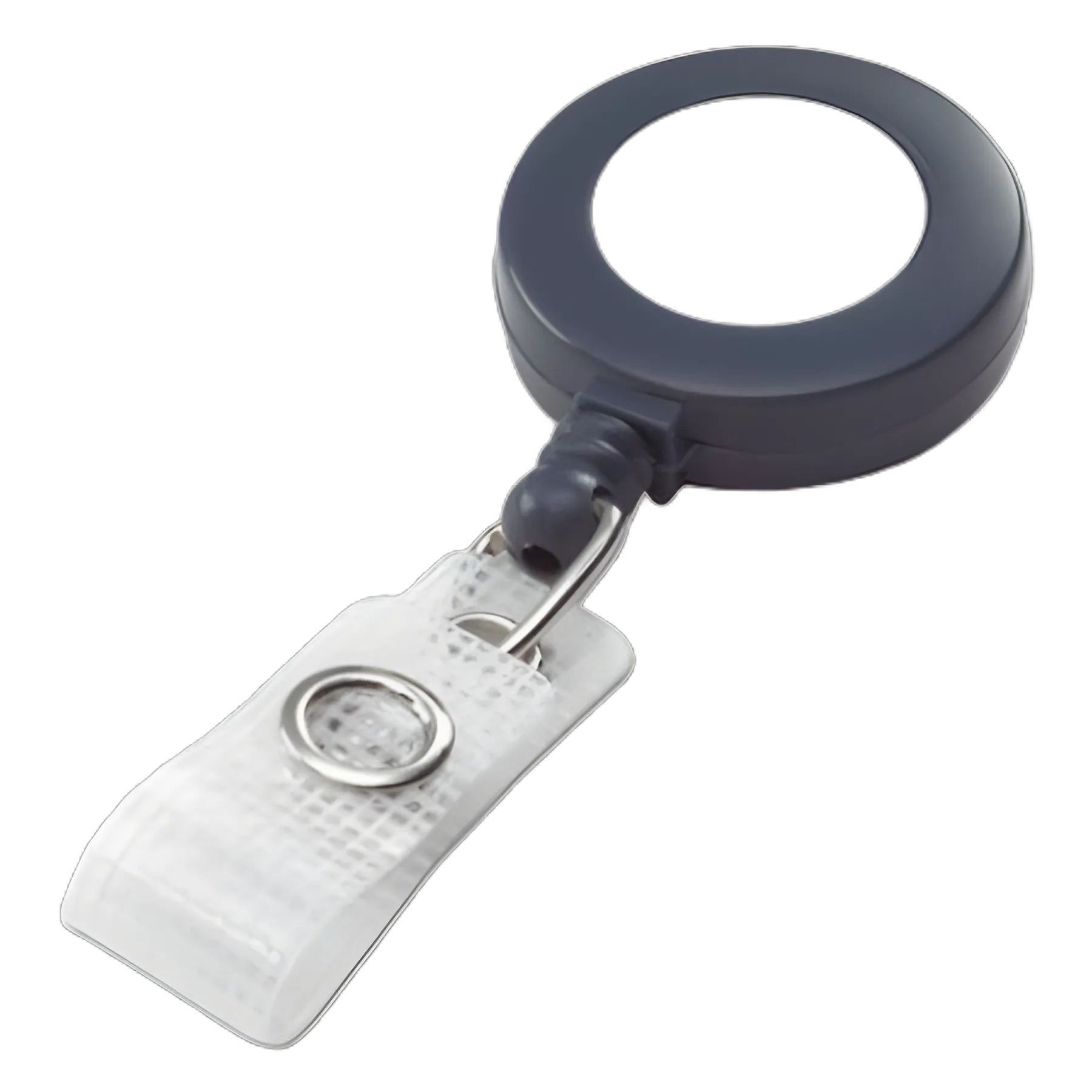 Badgemates Plastic Retractable Name Badge Reel, 3 ft Extension, Gray, 25/Box