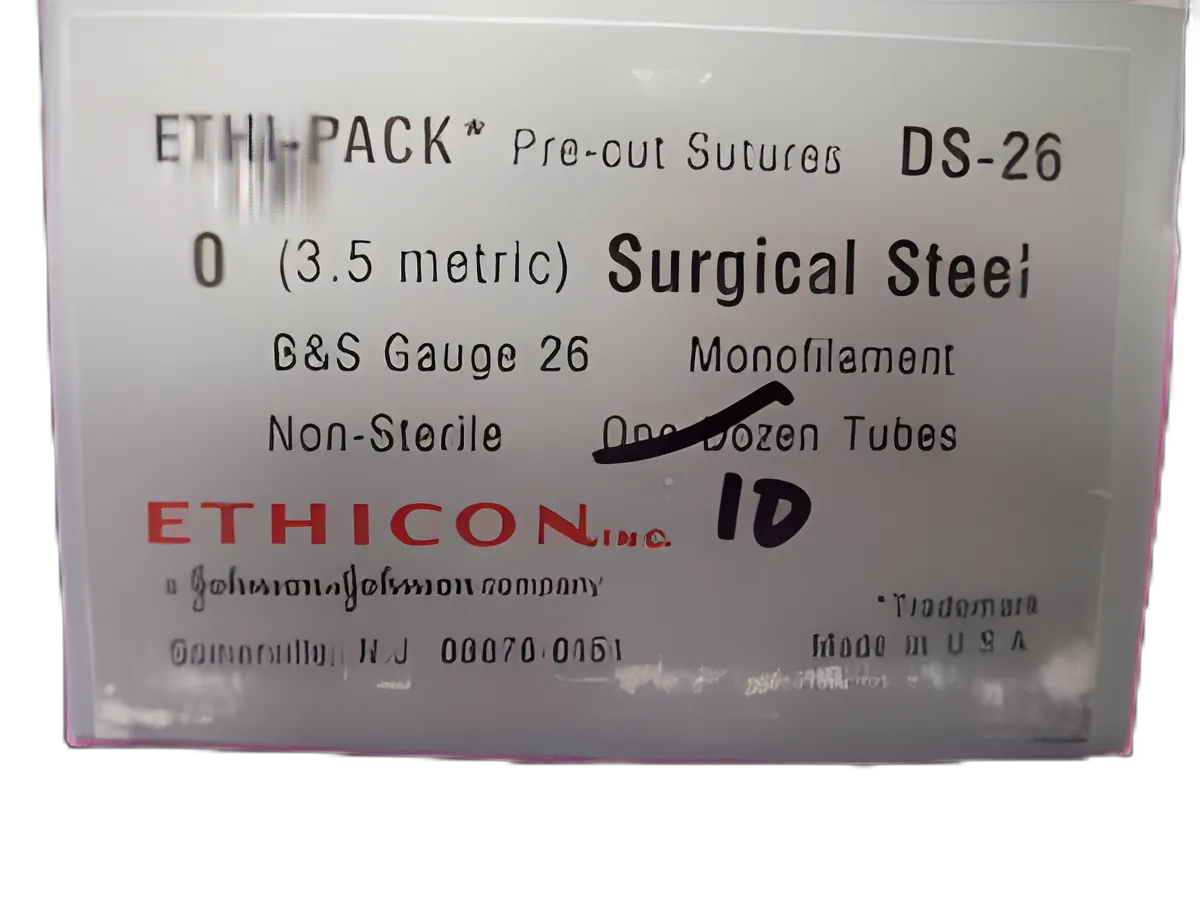 Nonabsorbable Suture without Needle ETHI-PACK™ Stainless Steel Size 2