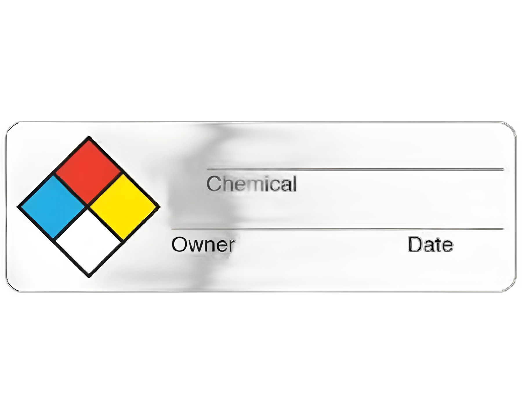 Shamrock Biohazard Warning Label for IV Tubing Changes, Blue/Red/White/Yellow, 1x3 Inch