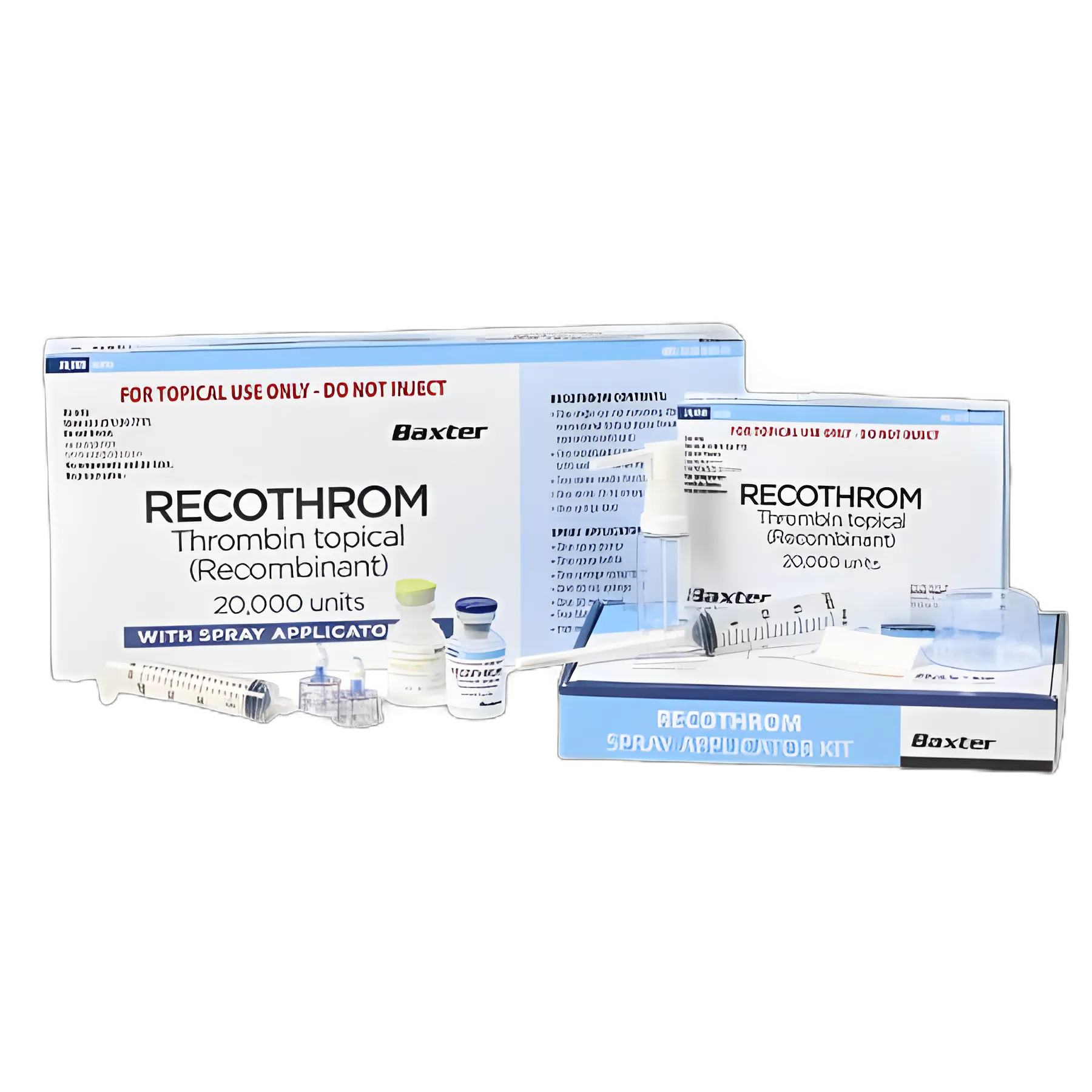 RECOTHROM THROMBIN, VL W/SPRAYKIT 20000IU