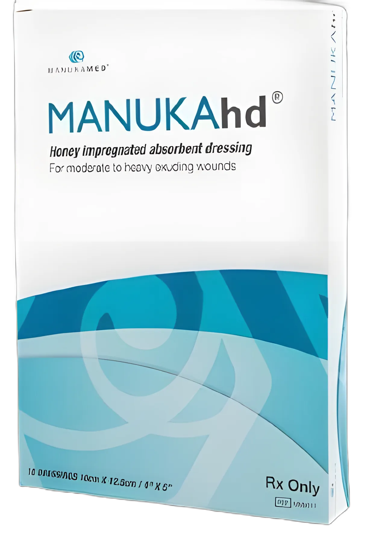 MANUKAhd® Rectangle Honey Impregnated Wound Dressing 4x5 Inch - Sterile for Moderate to Heavy Exudate