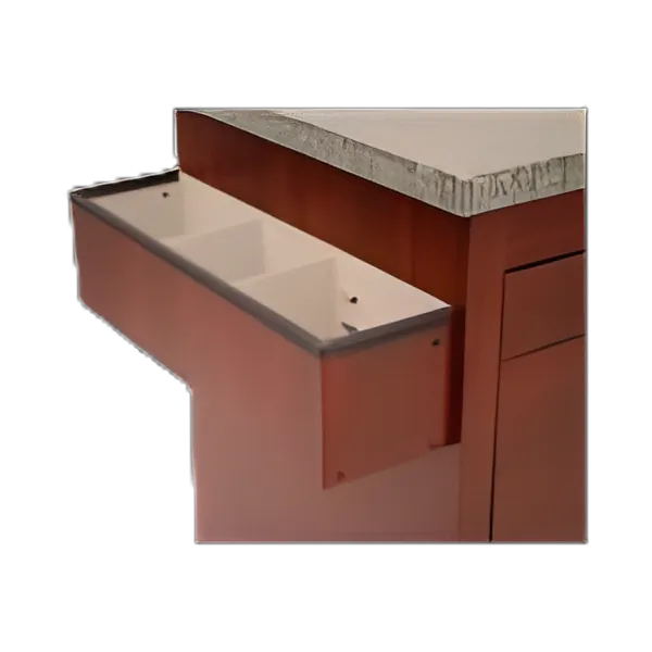 Harloff Cherry Mahogany Drinking Cup and Straw Holder for Healthcare Facilities