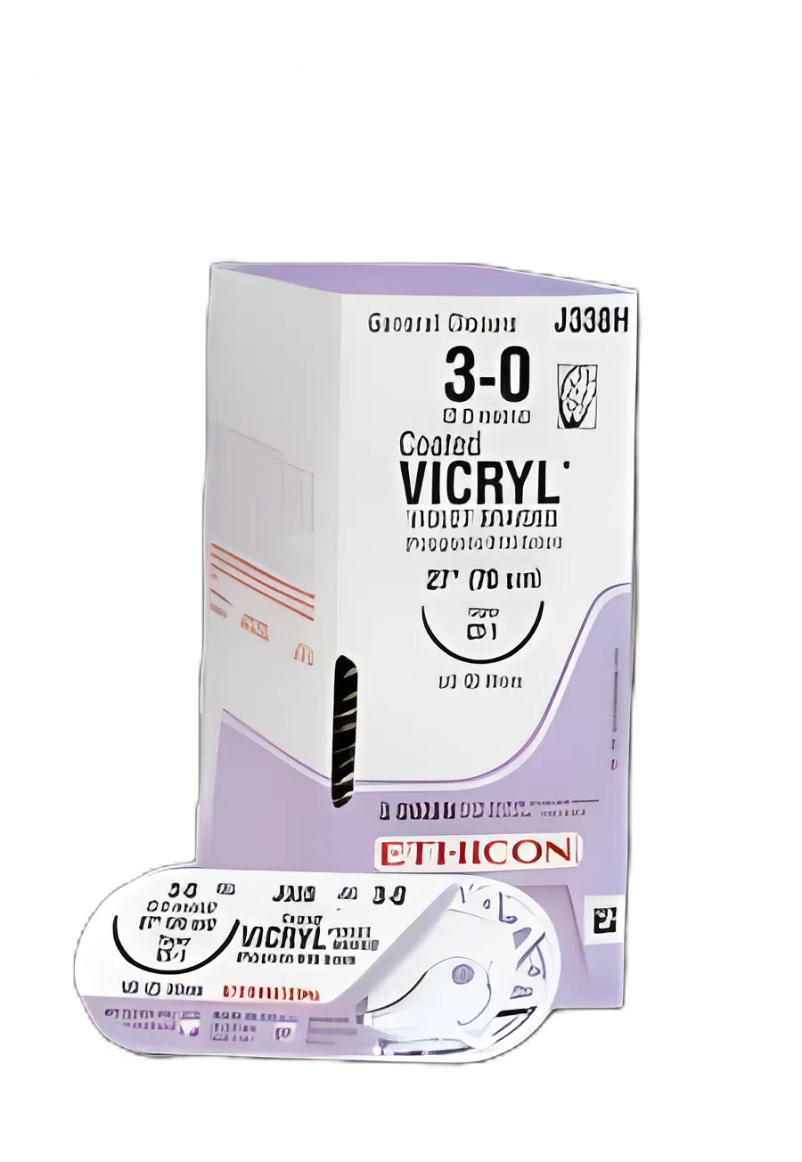 Absorbable Suture without Needle Coated Vicryl™ SUTUPAK™ Polyglactin 910 Braided Size 1 - J113T