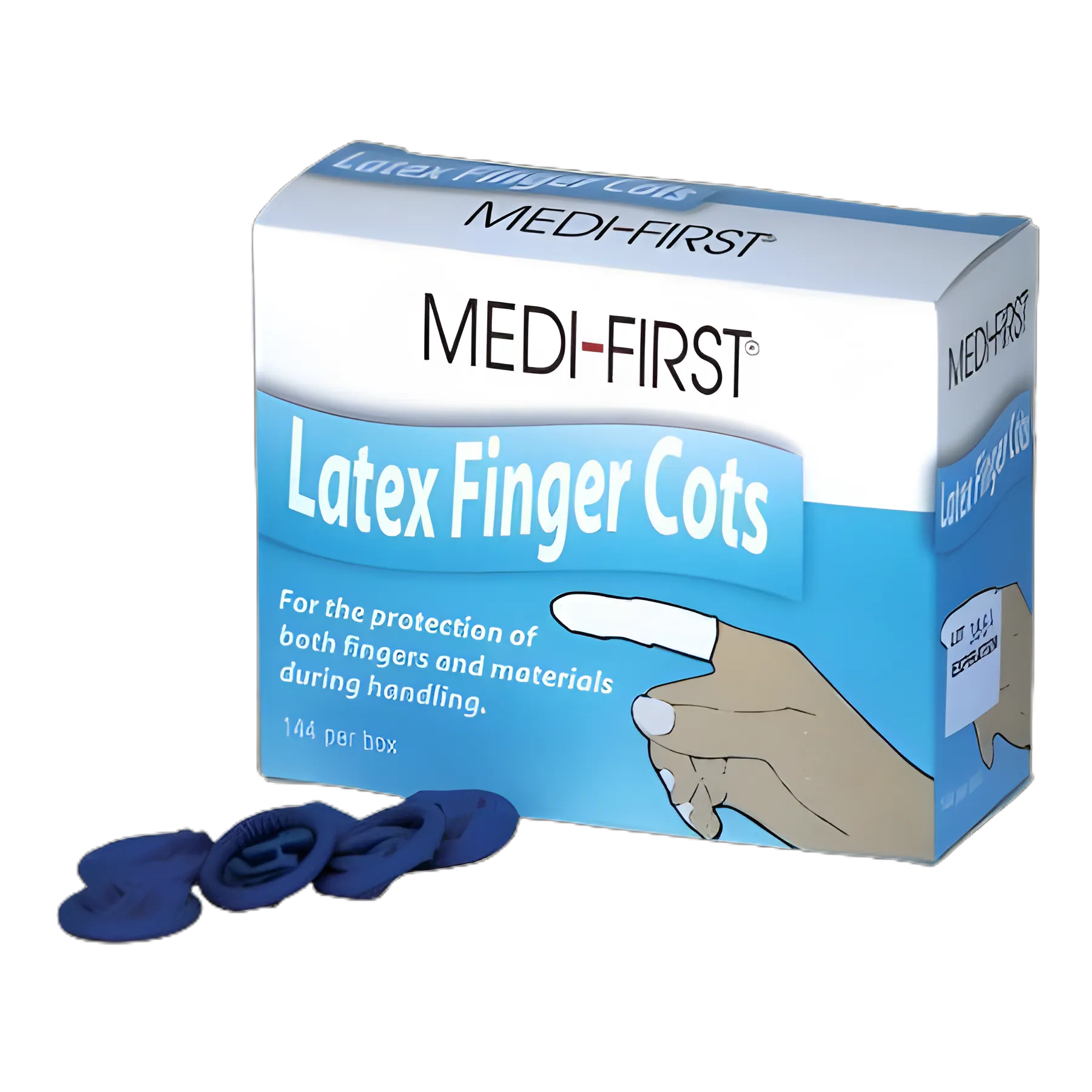 Medi-First® Medium Finger Cot, 2-1/2 Inch, Powder-Free Latex, Non-Sterile