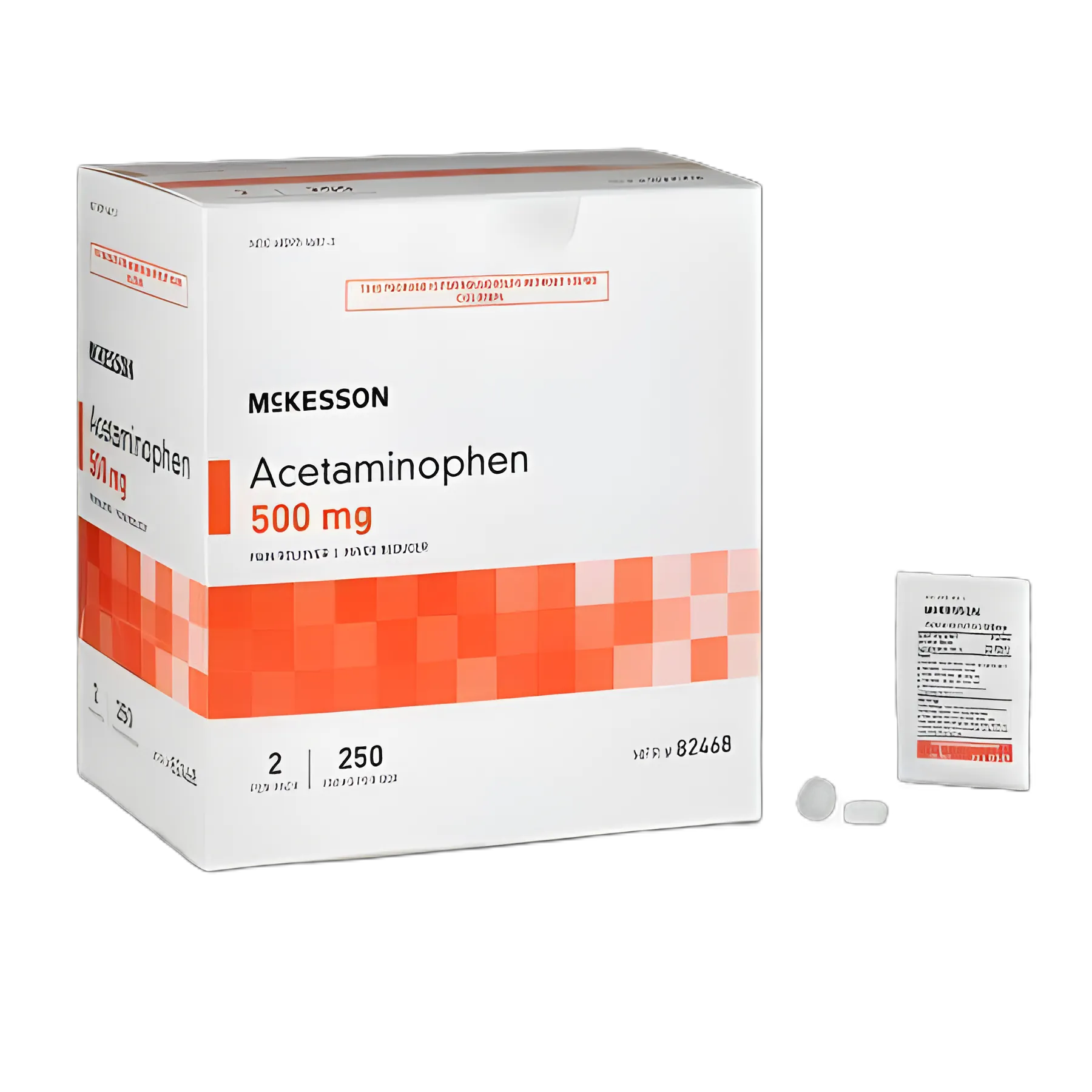McKesson Extra-Strength Acetaminophen 500mg - Pain Relief Tablets (250 Count)