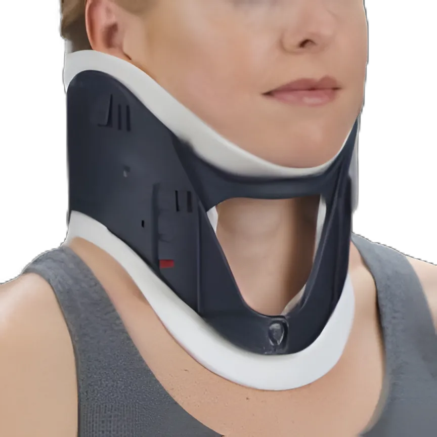 Rigid Cervical Collar EMT Preformed Adult One Size Fits Most One-Piece / Trachea Opening Adjustable Height