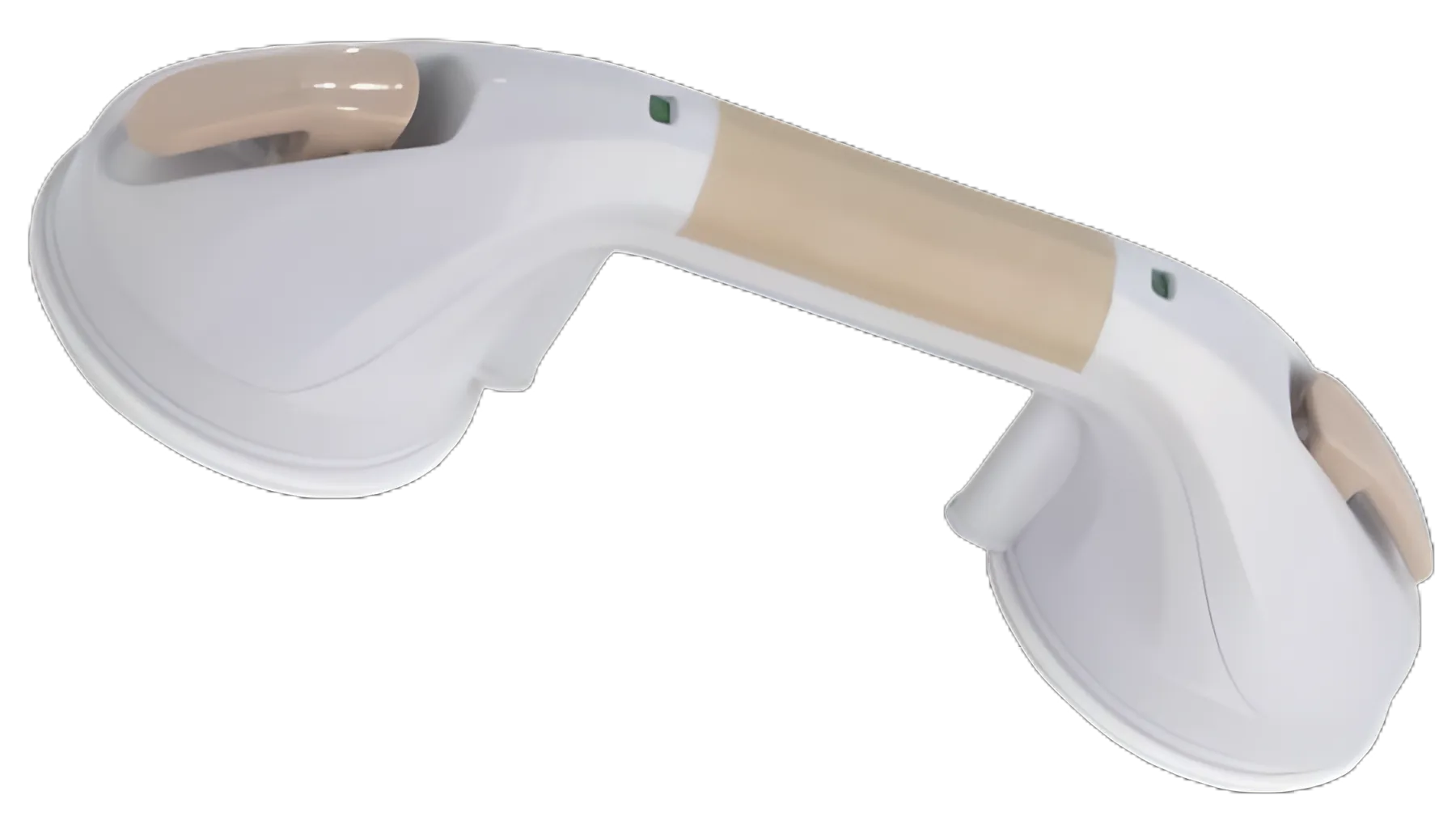 Drive Medical Suction-Cup Grab Bar, Safety Support Handle for Bathroom, White/Beige