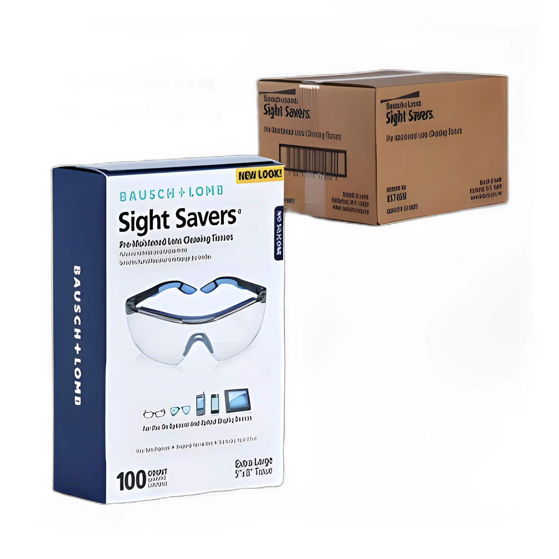 Sight Savers Premoistened Lens Cleaning Wipes - Antifog & Antistatic, 8x5 inches, 100/Box