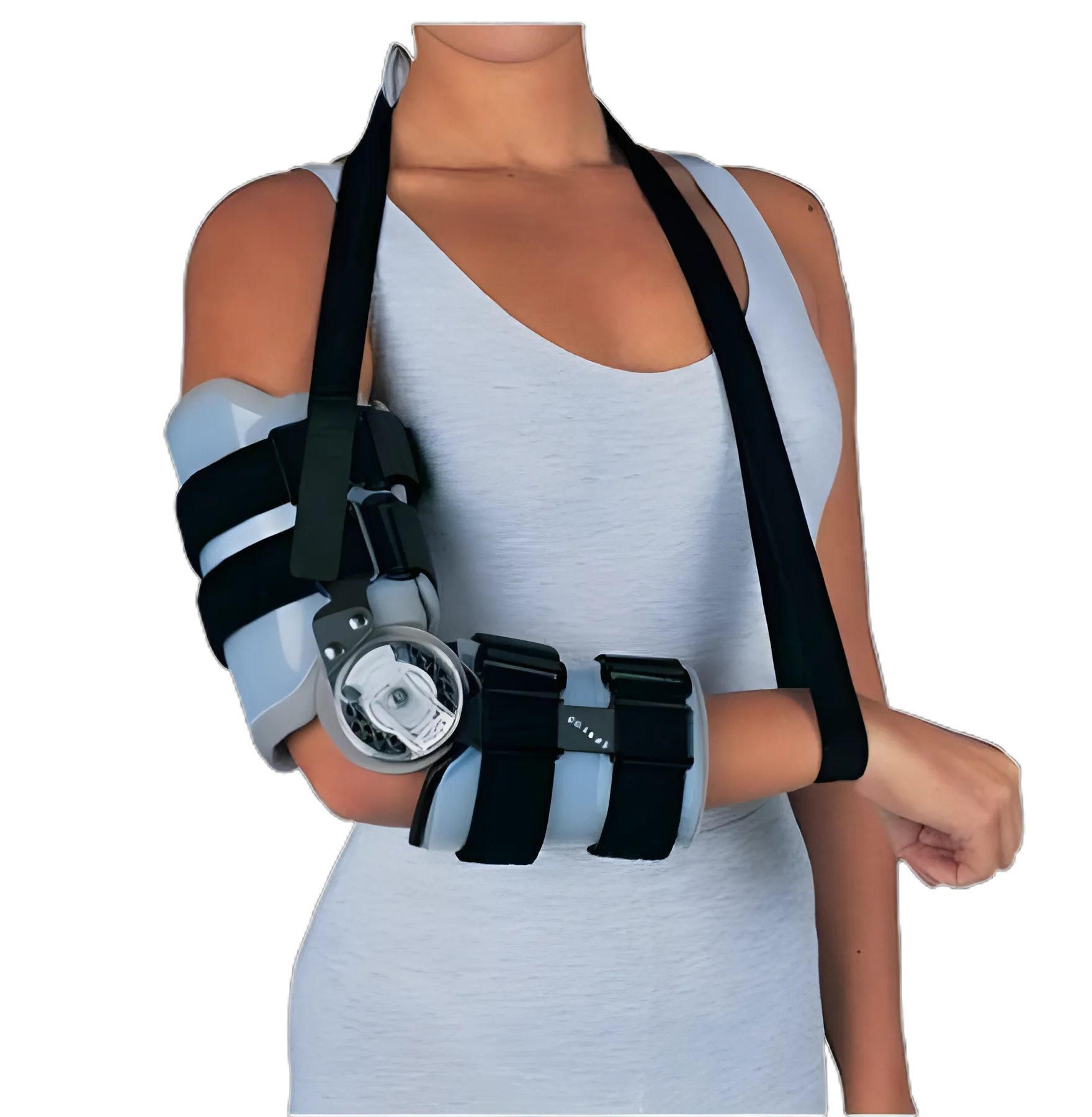 Elbow Splint Cinch-Lock™ Large Contact Closure Right Elbow Gray