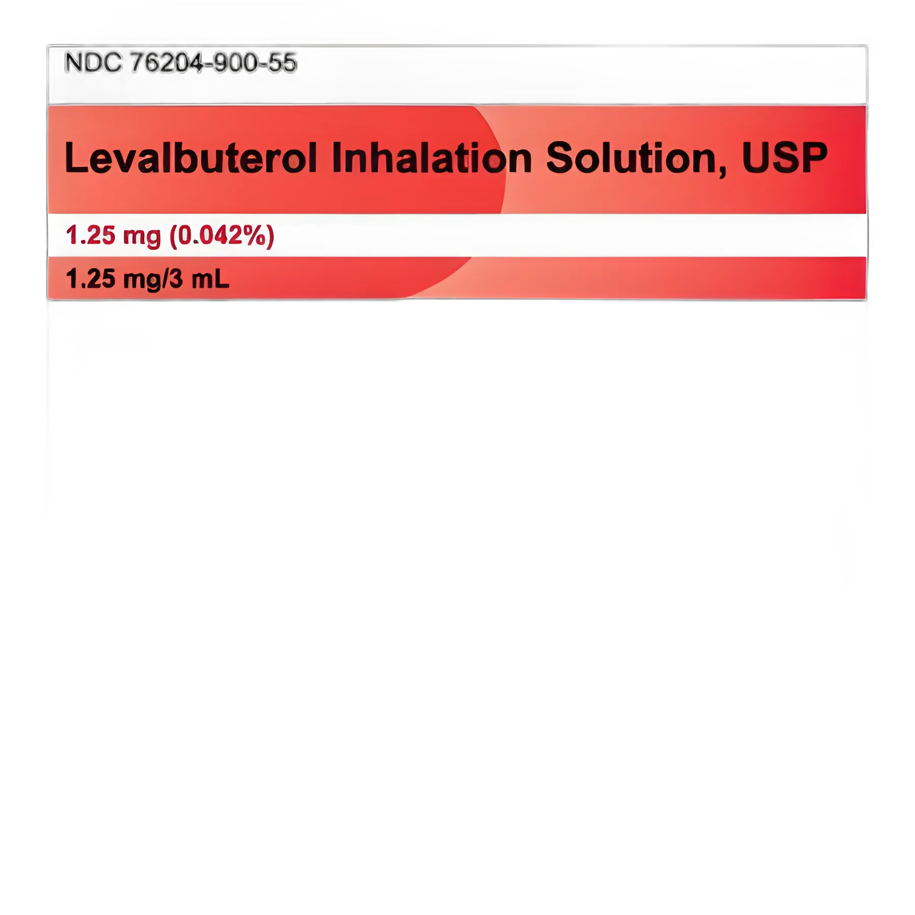 Levalbuterol HCl, Preservative Free 1.25 mg / 3 mL Solution Nebulizer Vial 25 Vials - 76204090025