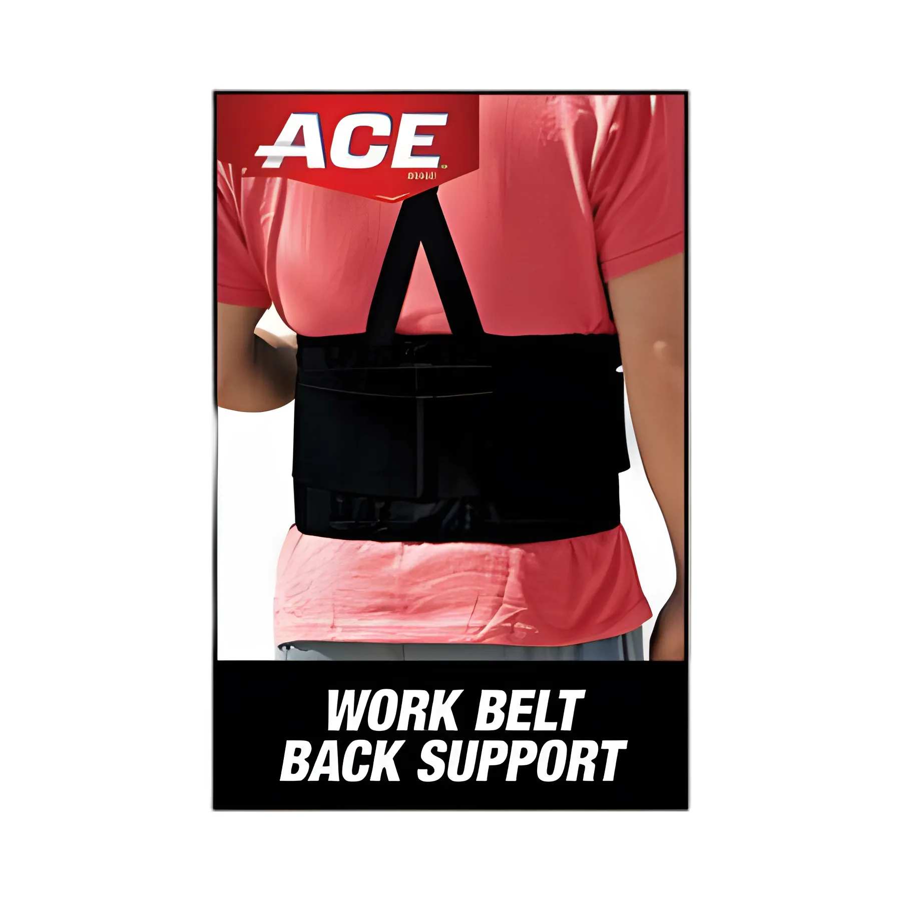 Work Belt with Removable Suspenders, One Size Fits All, Up to 48" Waist Size, Black