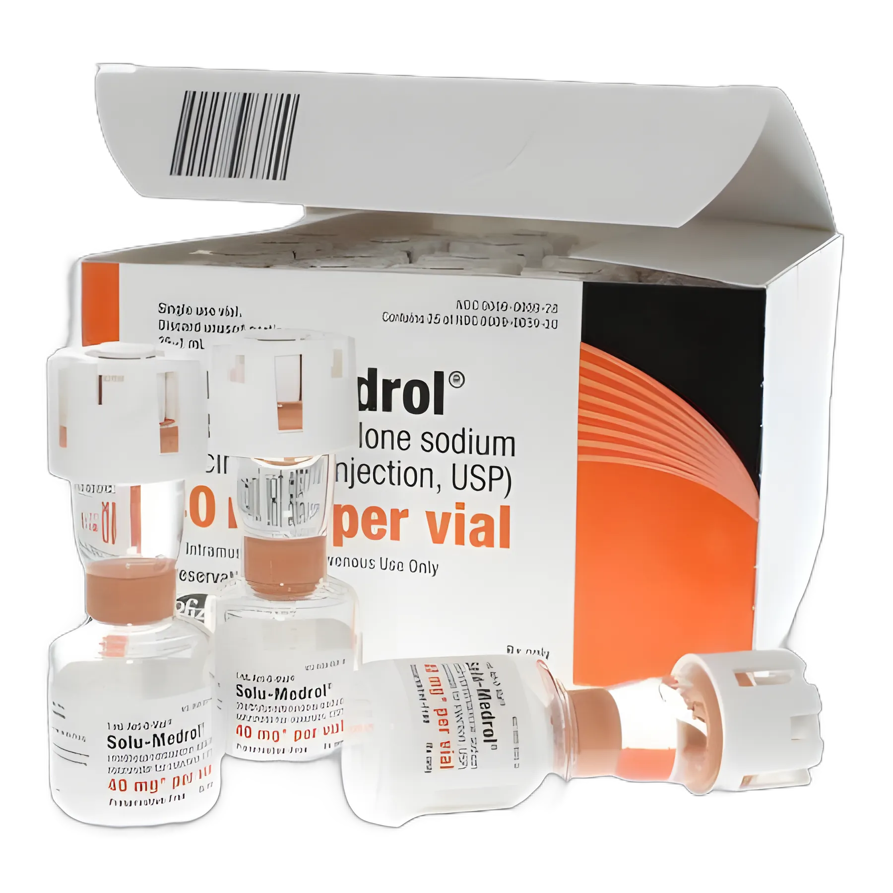 Solu-Medrol® Methylprednisolone Sodium Succinate, Preservative Free 40 mg / mL Injection Single-Dose Vial 1 mL - 00009003928