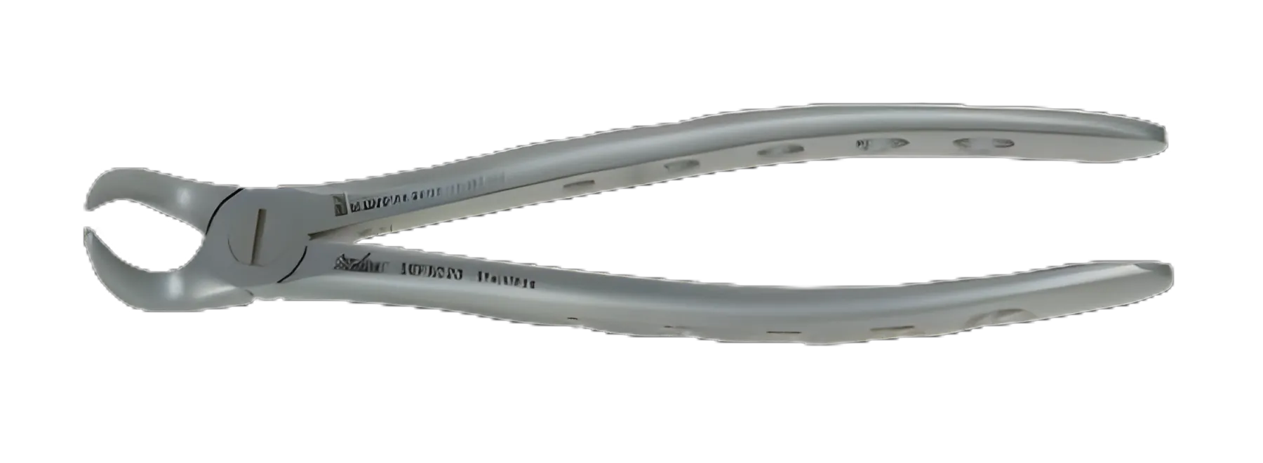 Extracting Forceps Xcision™ Lower Molars Cow Horn Surgical Grade Stainless Steel NonSterile NonLocking Fenestrated Plier Handle